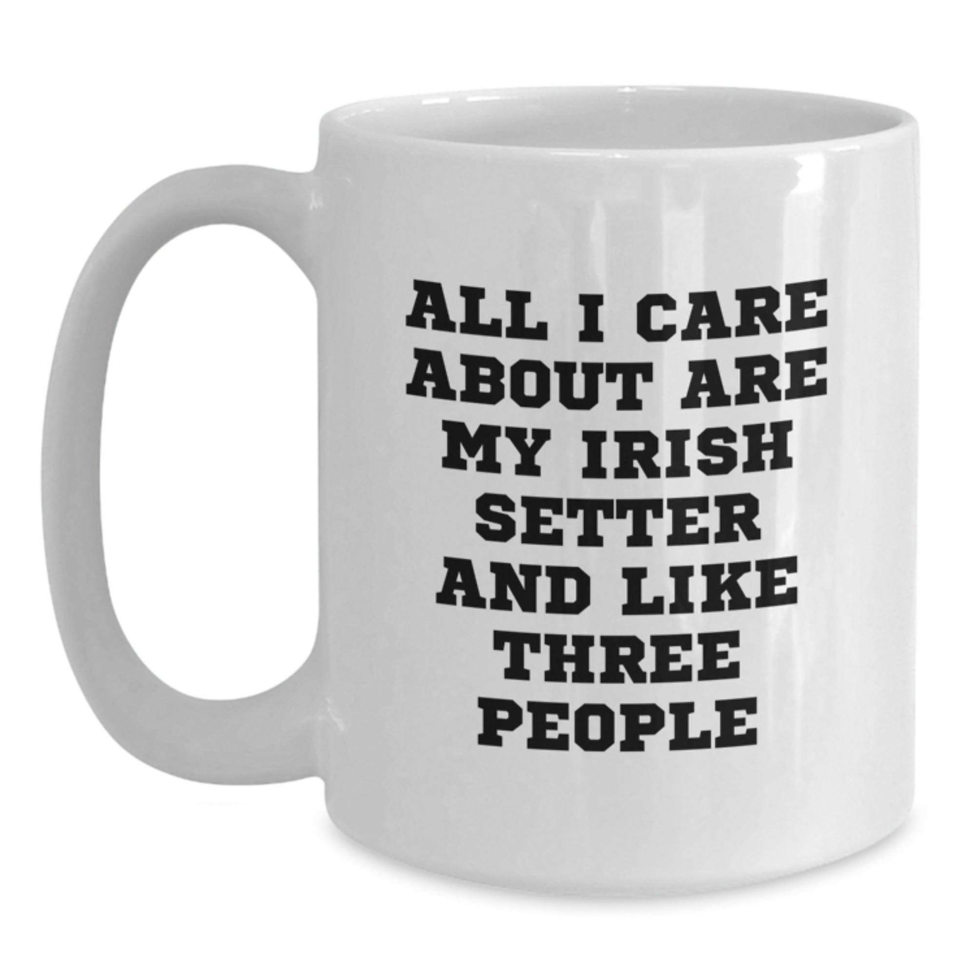 Funny Irish Setter Dog Lover's Gifts from Friends for Valentine's Unique White Coffee Mugs 11oz - Main