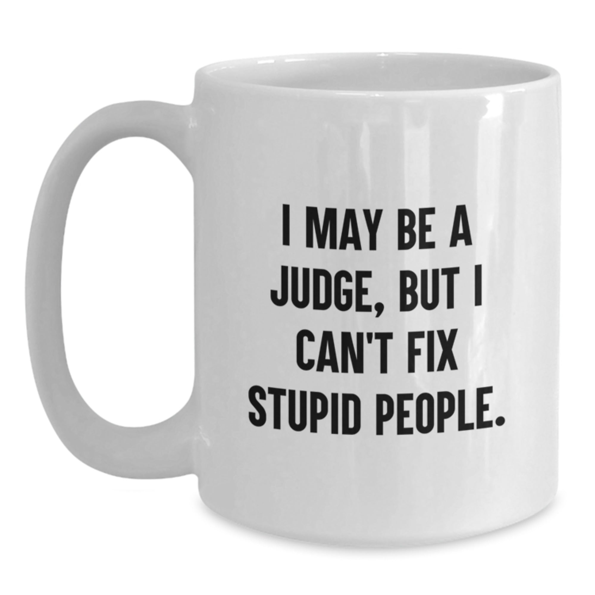 Funny Judge White Coffee Mugs Gifts from Family for Judge Men, Perfect for Christmas Unique Gifts - Main