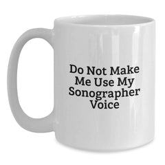Funny Sonographer Gifts for Christmas - White Coffee Mug from Friends - Main