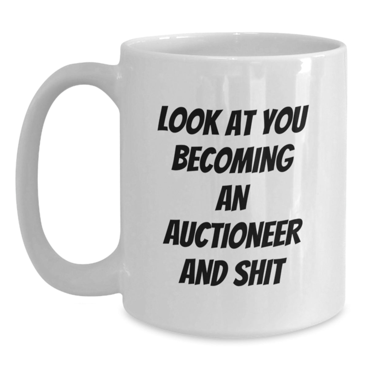 Funny Auctioneer Gifts, Unique White Coffee Mugs, Christmas Unique Gifts, Gifts from Men to Auctioneer Friends - Main