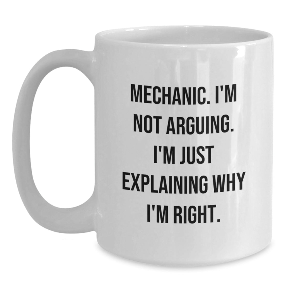 Funny Mechanic Gifts for Friends from Men, White Coffee Mugs with Mechanic Quotes, Christmas Unique Presents - Main