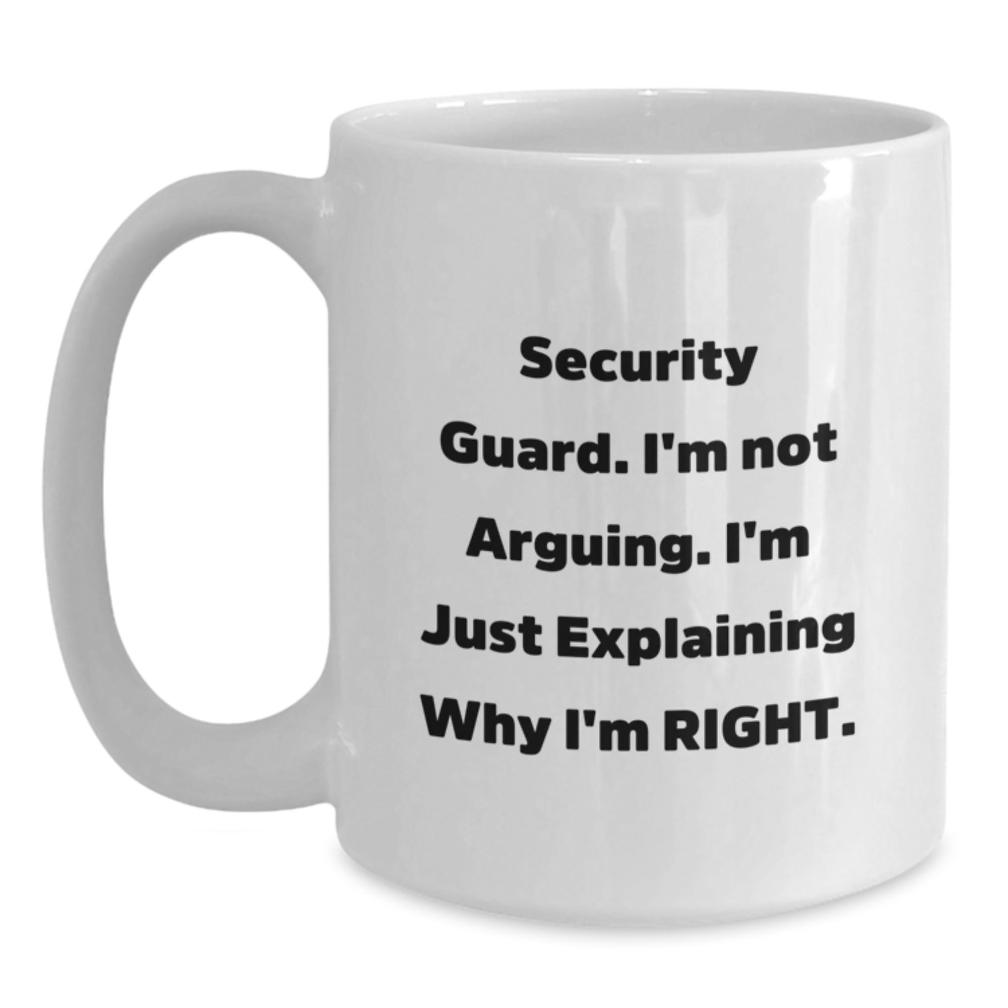 Funny Security Guard Gifts from Men to Security Guard, White Coffee Mug for Security Guard, Christmas Unique Gifts for Security Guard - Main