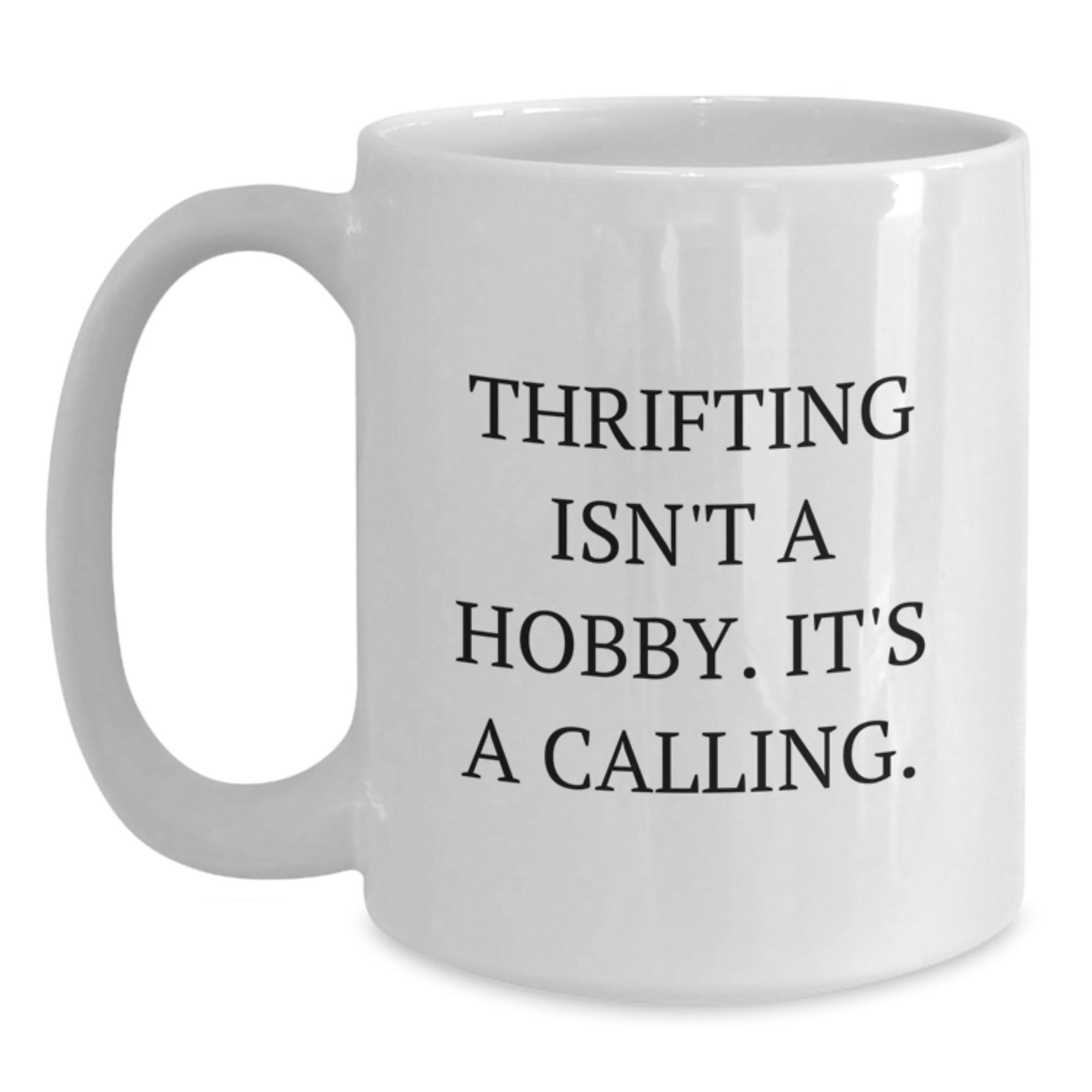 Funny Thrifting Enthusiast Gifts for Men from Friends, White Coffee Mug, Christmas Unique Treasures - Main