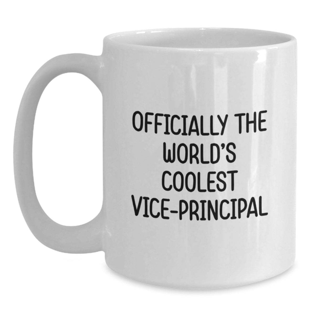 Funny Vice-principal Quotes Gifts for Him or Her - 'Officially The World's Coolest Vice-principal' White Coffee Mug, Perfect Birthday Unique Gift from Friends or Coworkers - Main