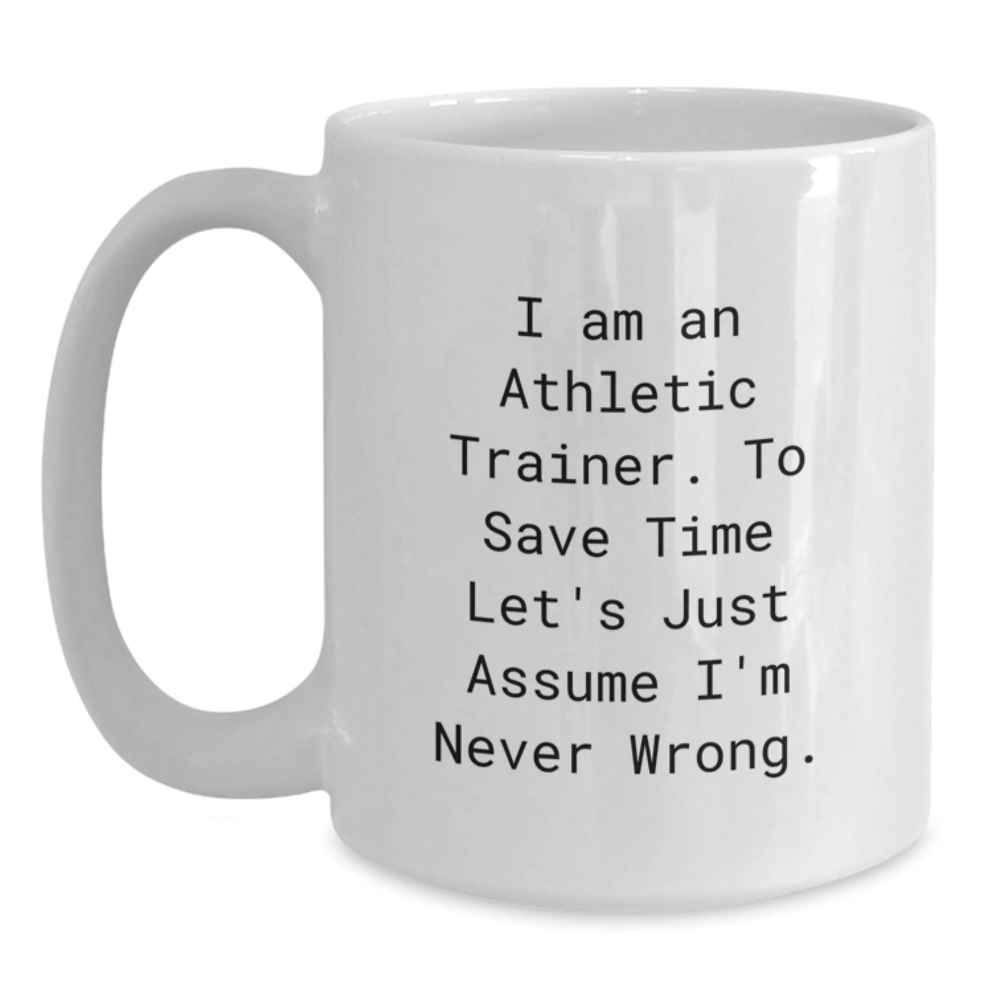 Funny Athletic Trainer Gifts for Men, White Coffee Mugs from Friends, Christmas Unique Mug Ideas - Main