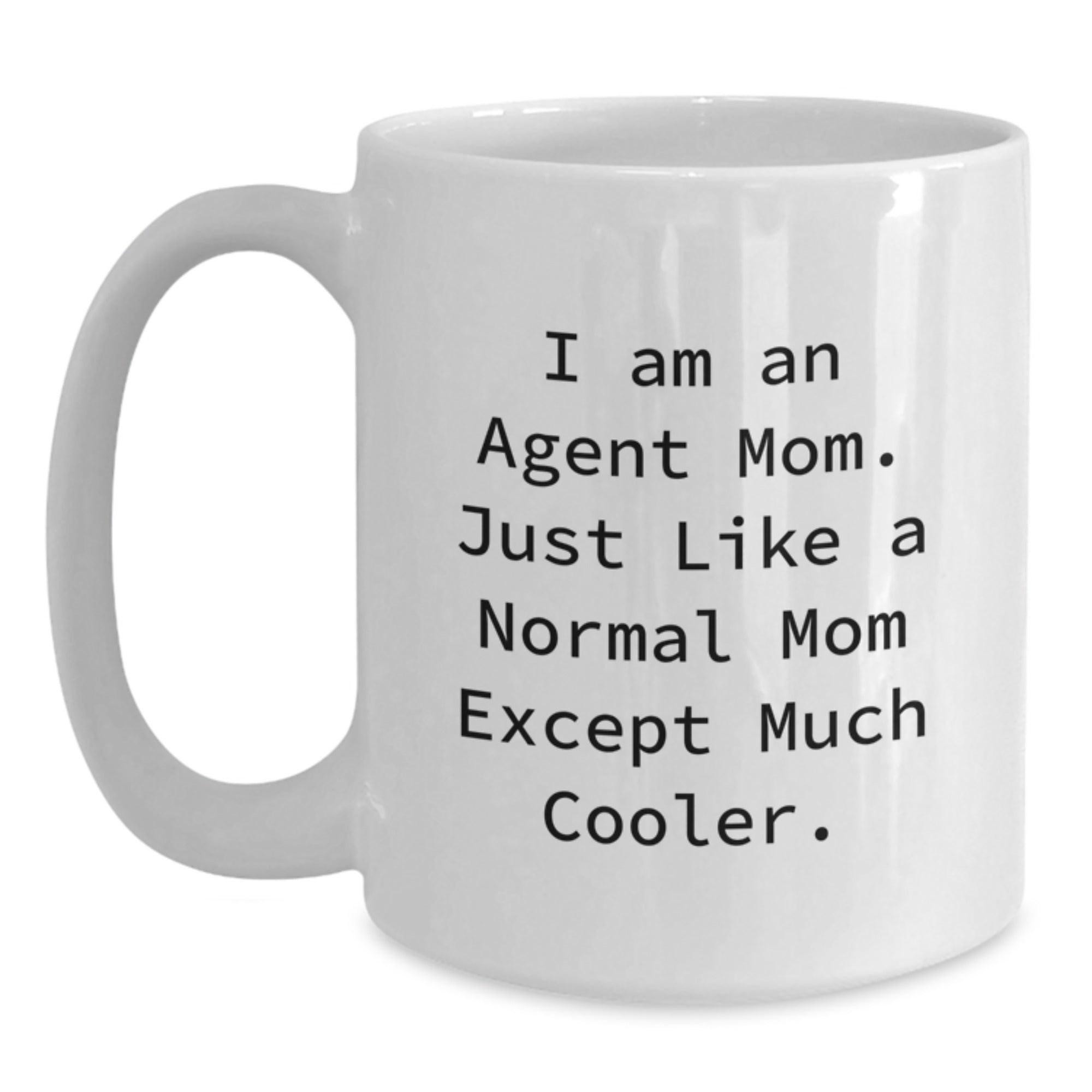 Funny Agent Mom Gifts, White Coffee Mug for Agent Friends, Agent Mom Christmas Unique Gifts from Men to Women - Main