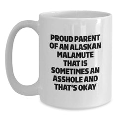Funny Quotes for Alaskan Malamute Dog Lovers, Gifts from Friends, White Coffee Mug for Valentine's - Main