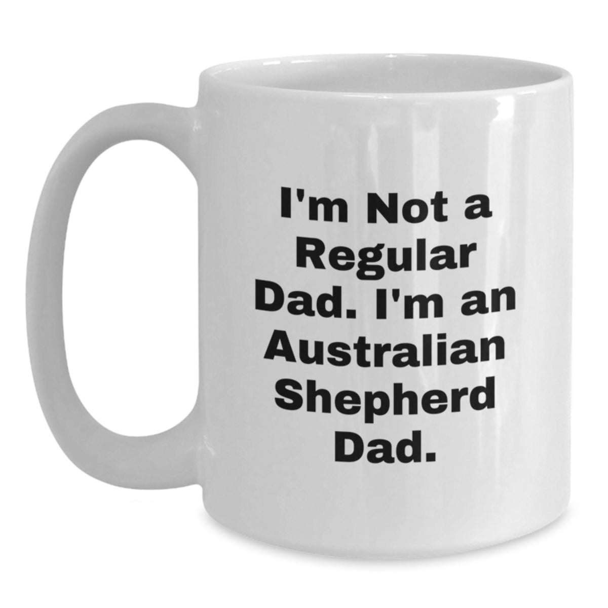 Funny Australian Shepherd Dog Dad Gifts White Christmas Mug for Men Women Friends Coworkers - Main