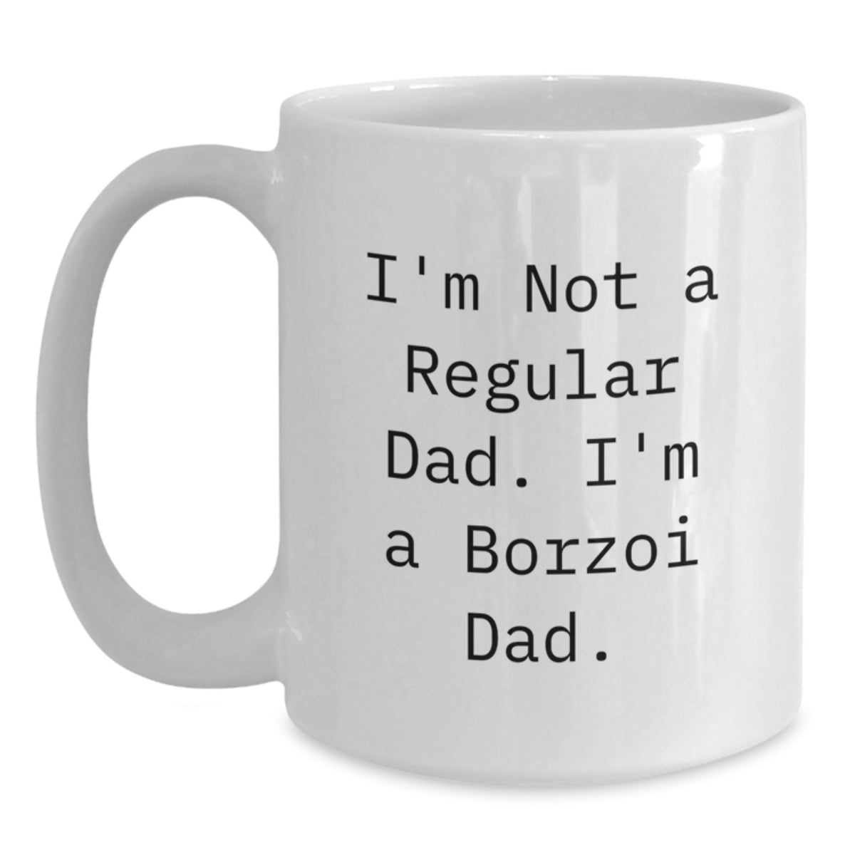 Funny Borzoi Dog White Coffee Mug Gifts For Men Dad From Family This Christmas - Main