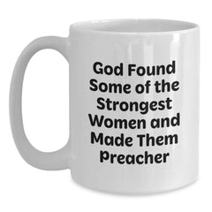 Funny Preacher Quotes Gifts from Men to Preacher Friends on Birthday Unique Preacher White Coffee Mugs - Main