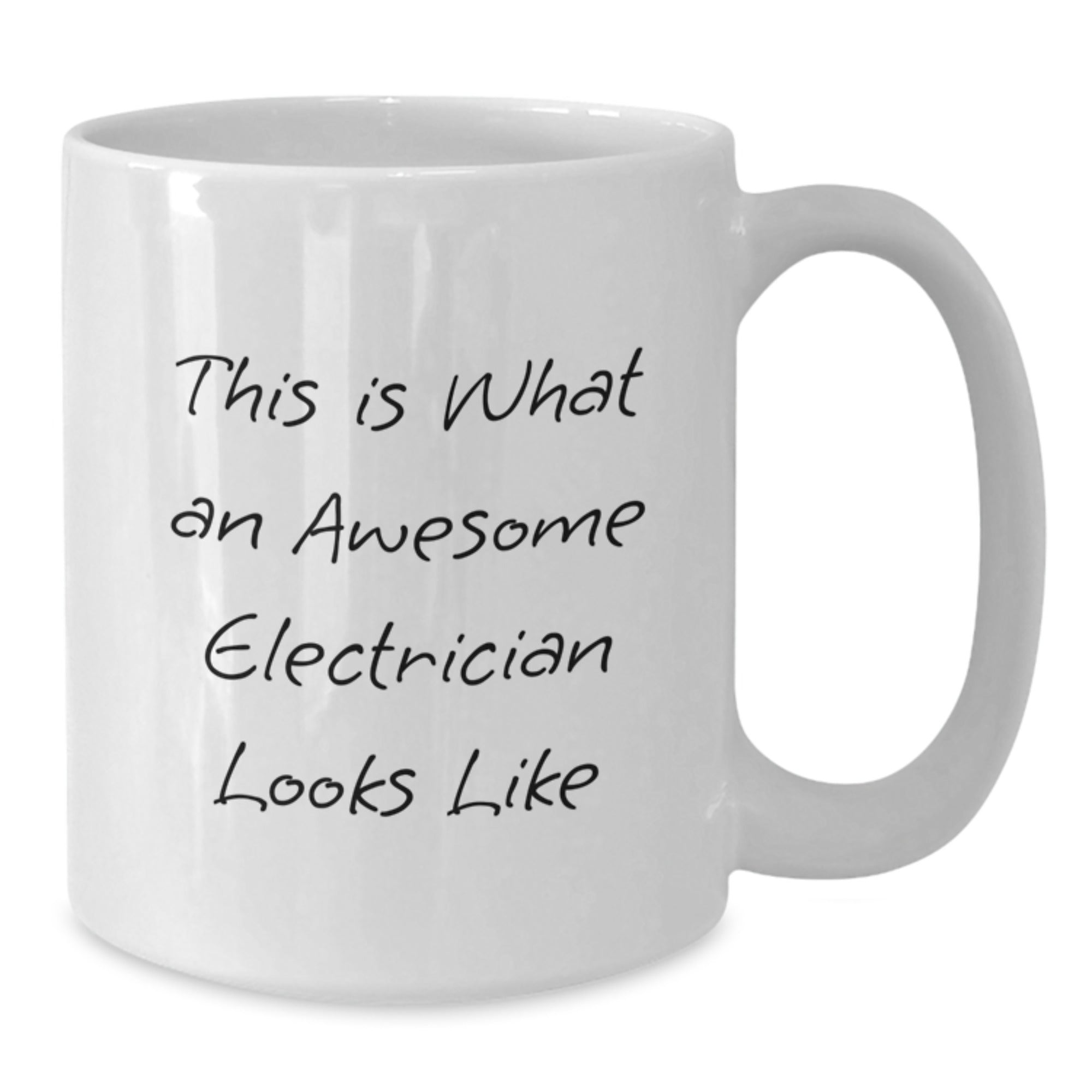 Electrician Gifts from Friends, Awesome Electrician White Coffee Mug for Men, Graduation Unique Gifts with 'This Is What An Awesome Electrician Looks Like' Funny Quote - Additional