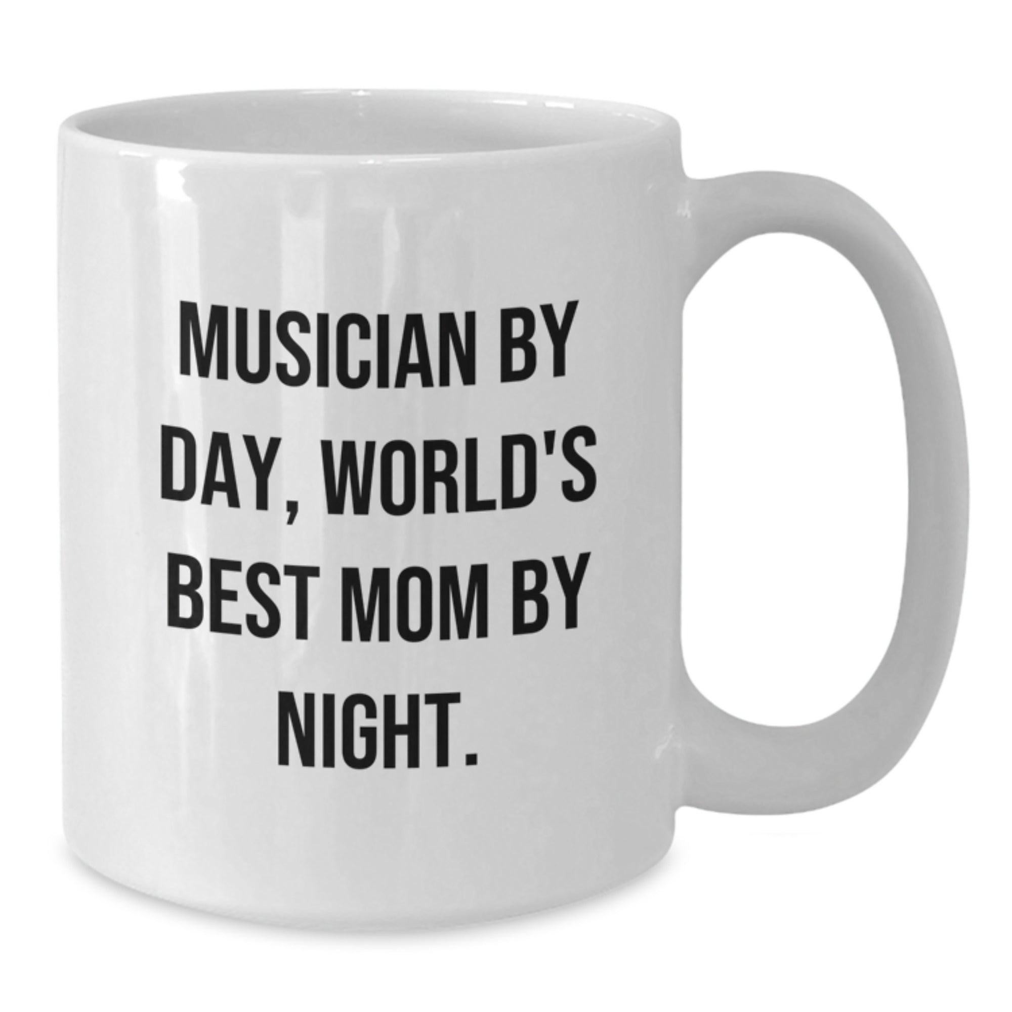 Musician Gifts, Funny White Coffee Mug, Gifts from Mom to Musician By Day, World's Best Mom By Night, Graduation Unique Gifts - Additional