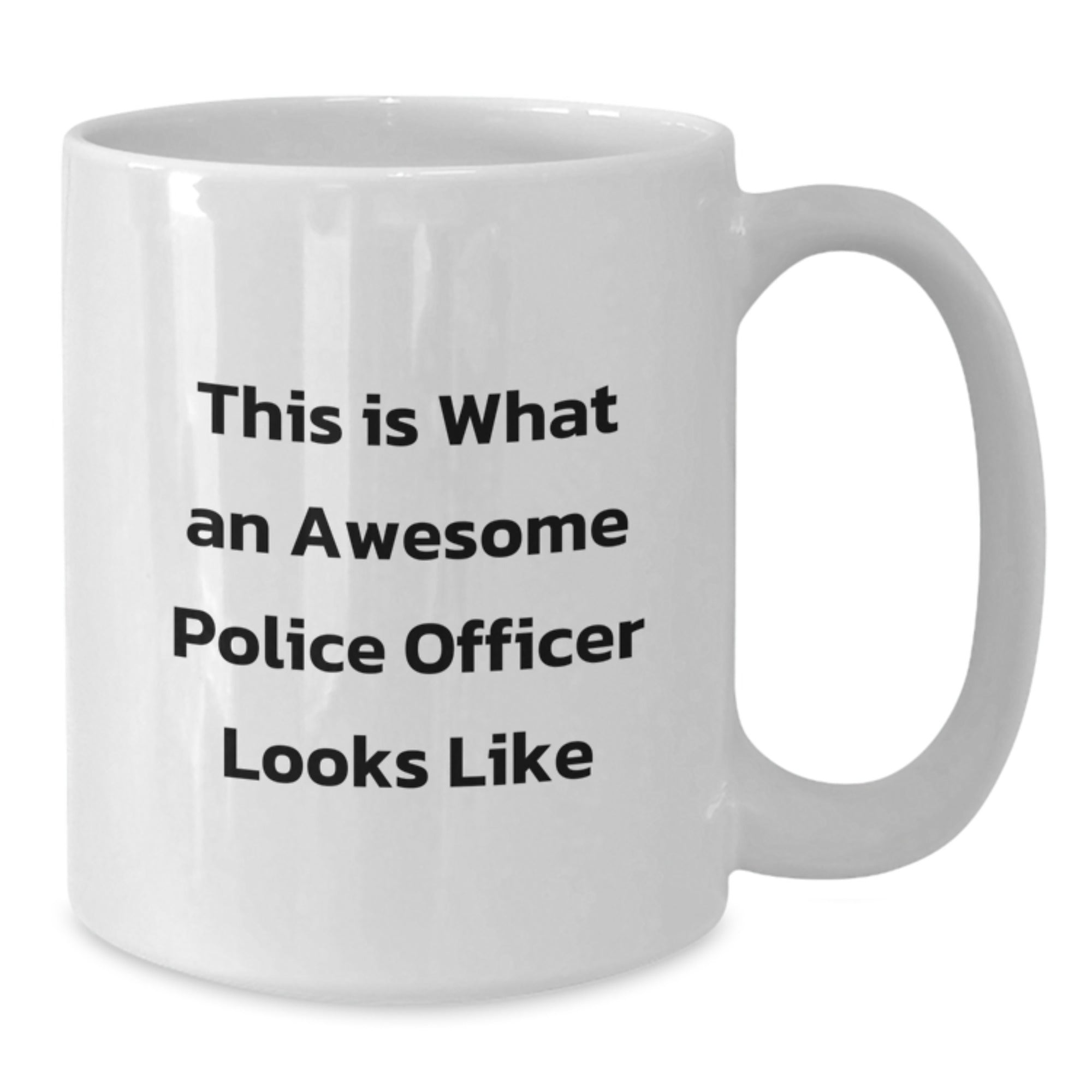 Police Officer Gifts for Men - Funny White Coffee Mug, 'This Is What An Awesome Police Officer Looks Like' Quote, Graduation Unique Gifts from Family to Friends - Additional