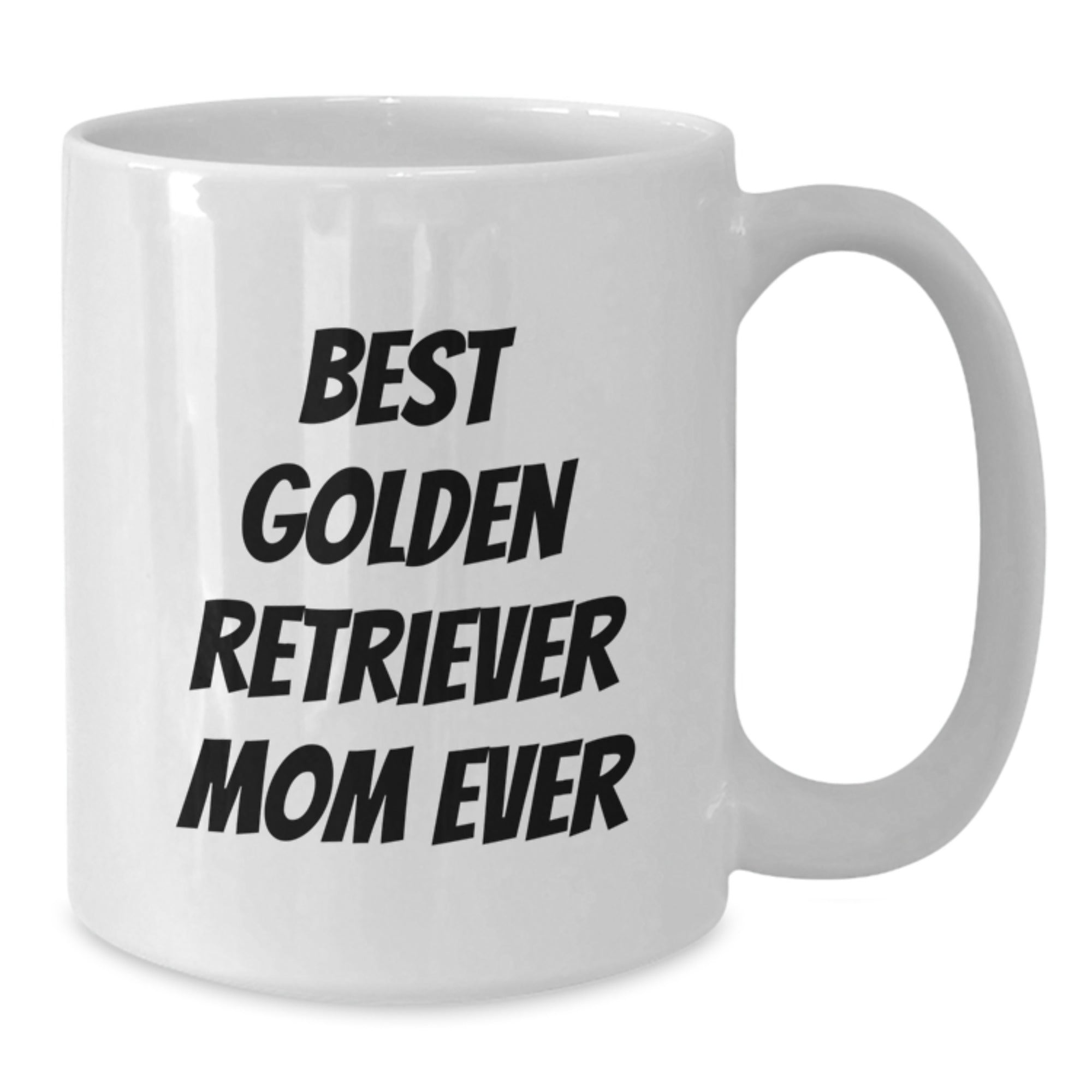 Funny Golden Retriever Dog Mom Gifts from Family Friends for Best Mom Ever Birthday Unique Gifts White Coffee Mug - Additional