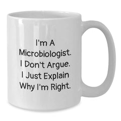 Funny Microbiologist White Coffee Mug Gifts from Men to Friends on Christmas Unique - Additional