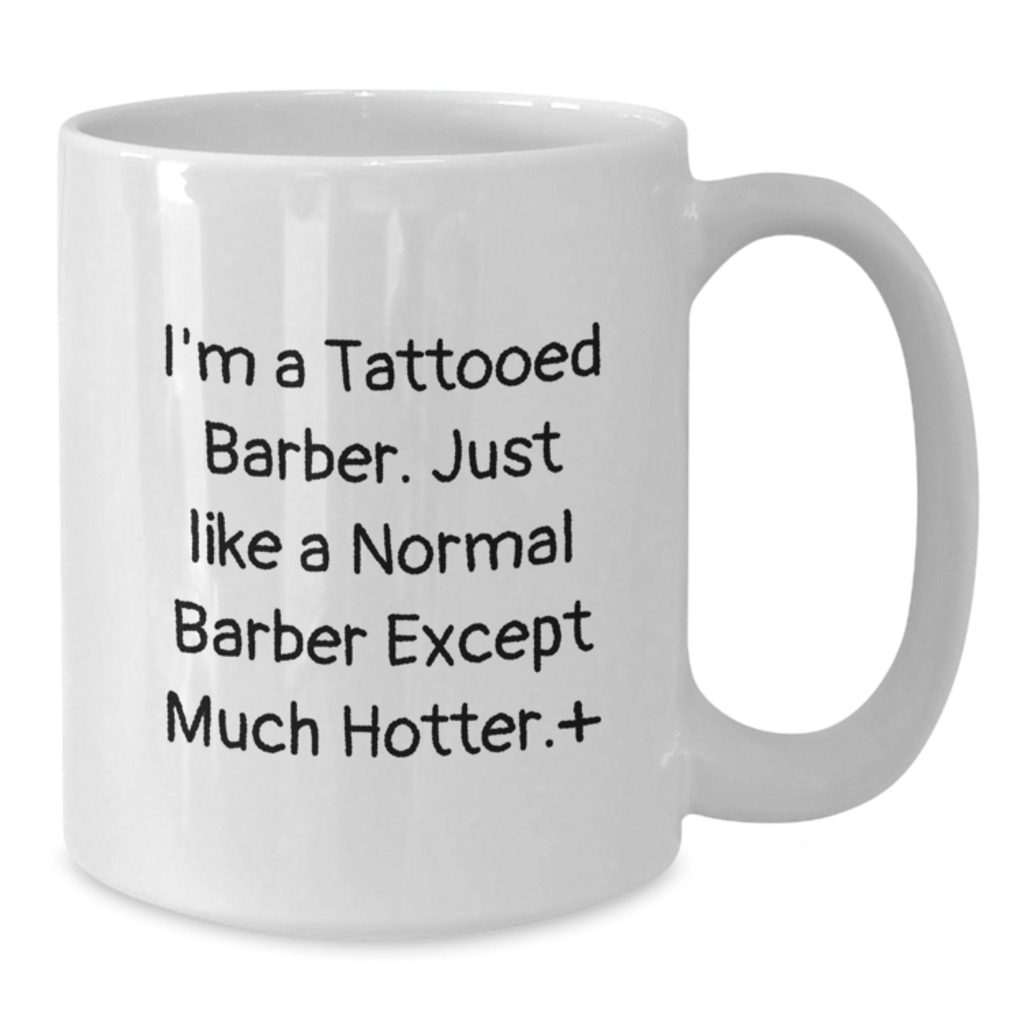 Funny Barber Gifts for Him, 'I'm A Tattooed Barber...' White Coffee Mug, Birthday Unique Gifts from Friends, Best for Barber Lovers - Additional
