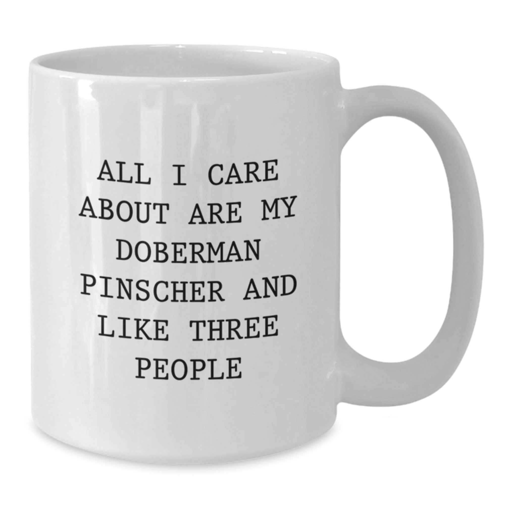 Doberman Pinscher Dog Lover Gifts from Men for Friends - Funny Dog Mom White Coffee Mug, 11oz or 15oz Ceramic Valentine's Unique Gifts - Additional