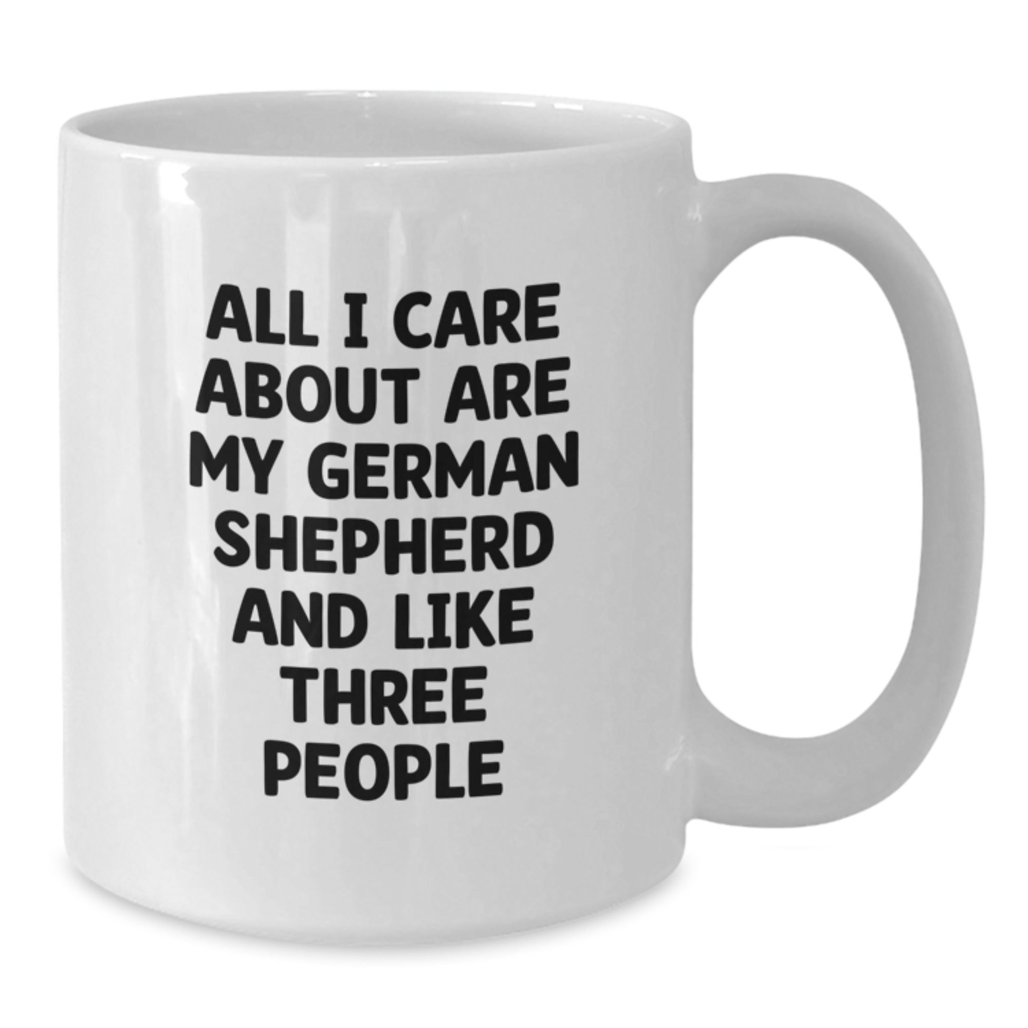 Funny German Shepherd Dog Lover Gifts from Friends and Family for Valentine's Unique White Coffee Mug - Additional