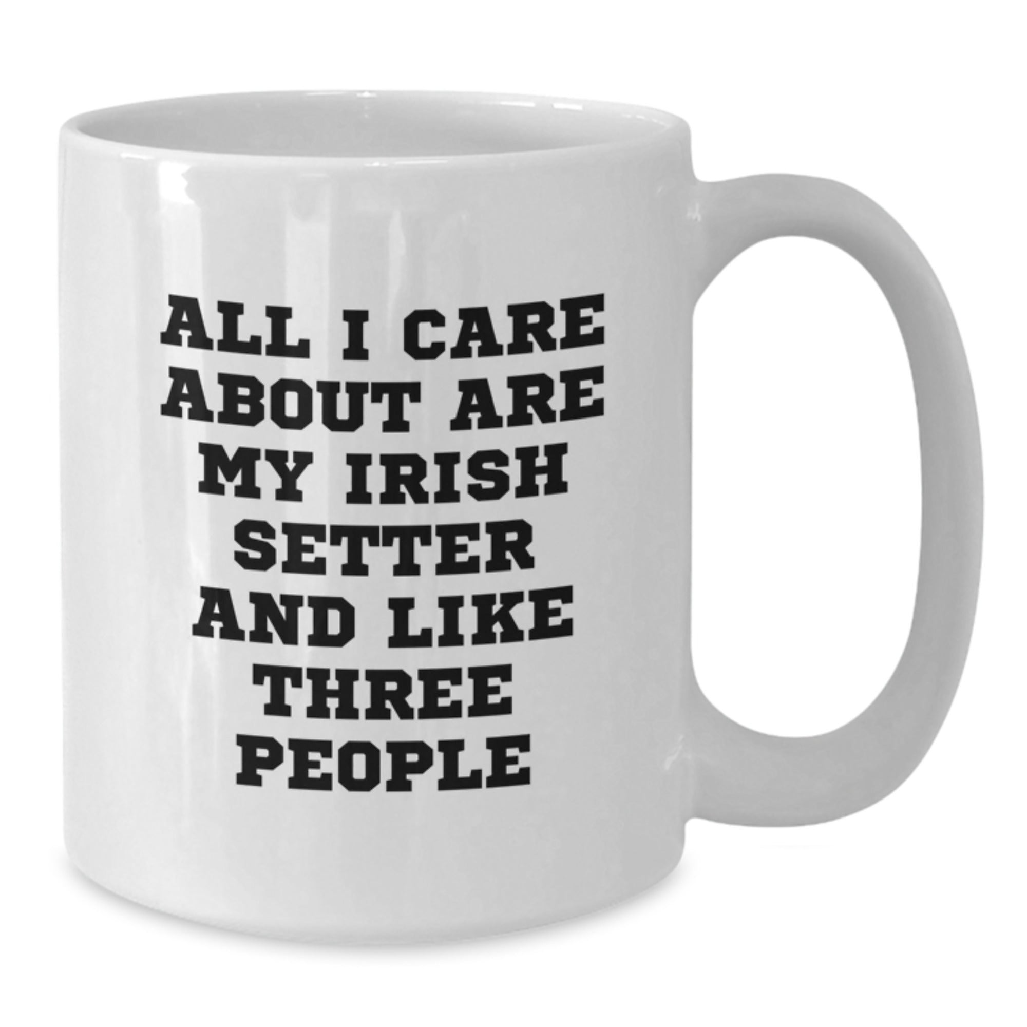 Funny Irish Setter Dog Lover's Gifts from Friends for Valentine's Unique White Coffee Mugs 11oz - Additional