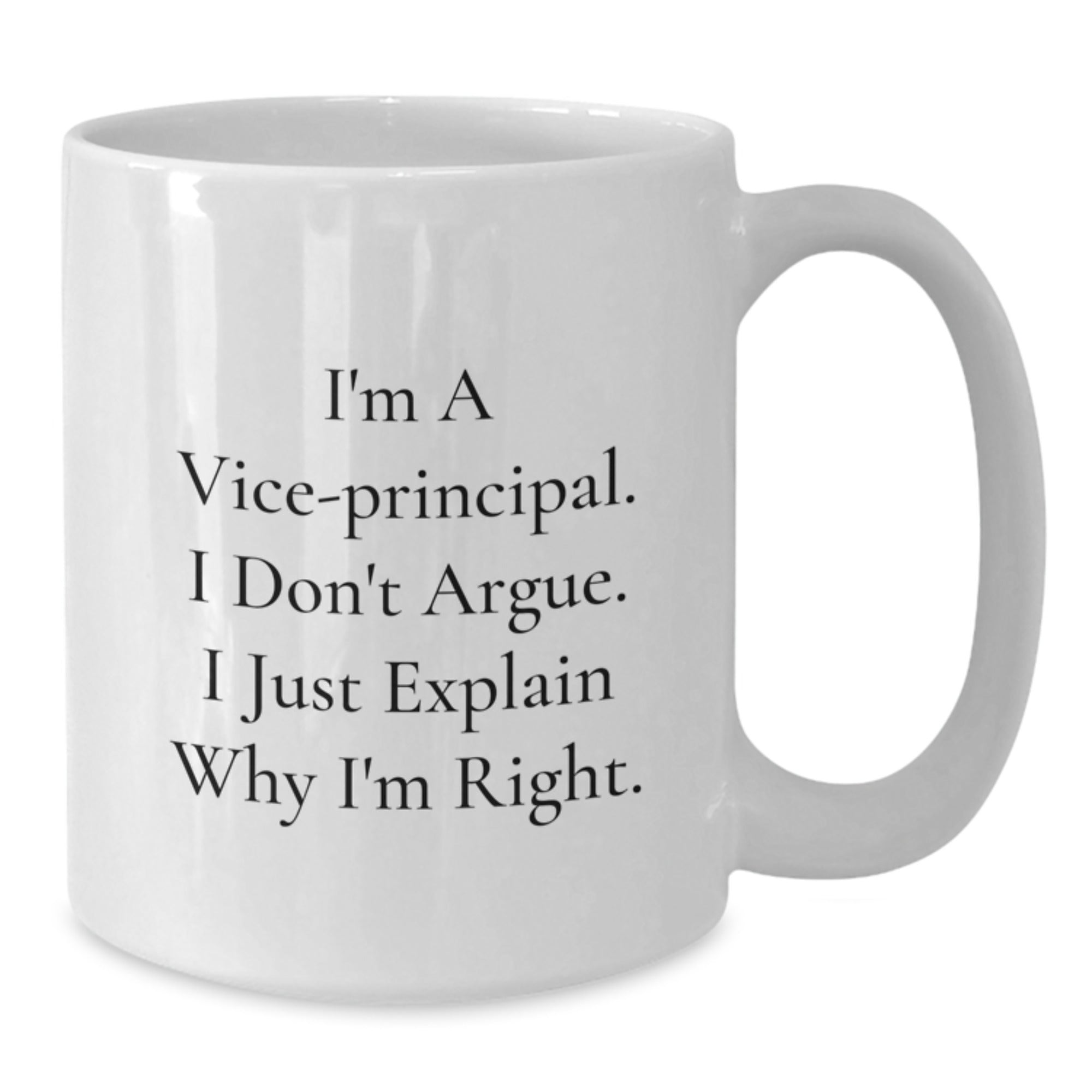 Funny Vice-principal Gifts from Men to Office Vice-principal, White Coffee Mug, Inspirational Quote for Vice-principal, Christmas Unique Presents - Additional