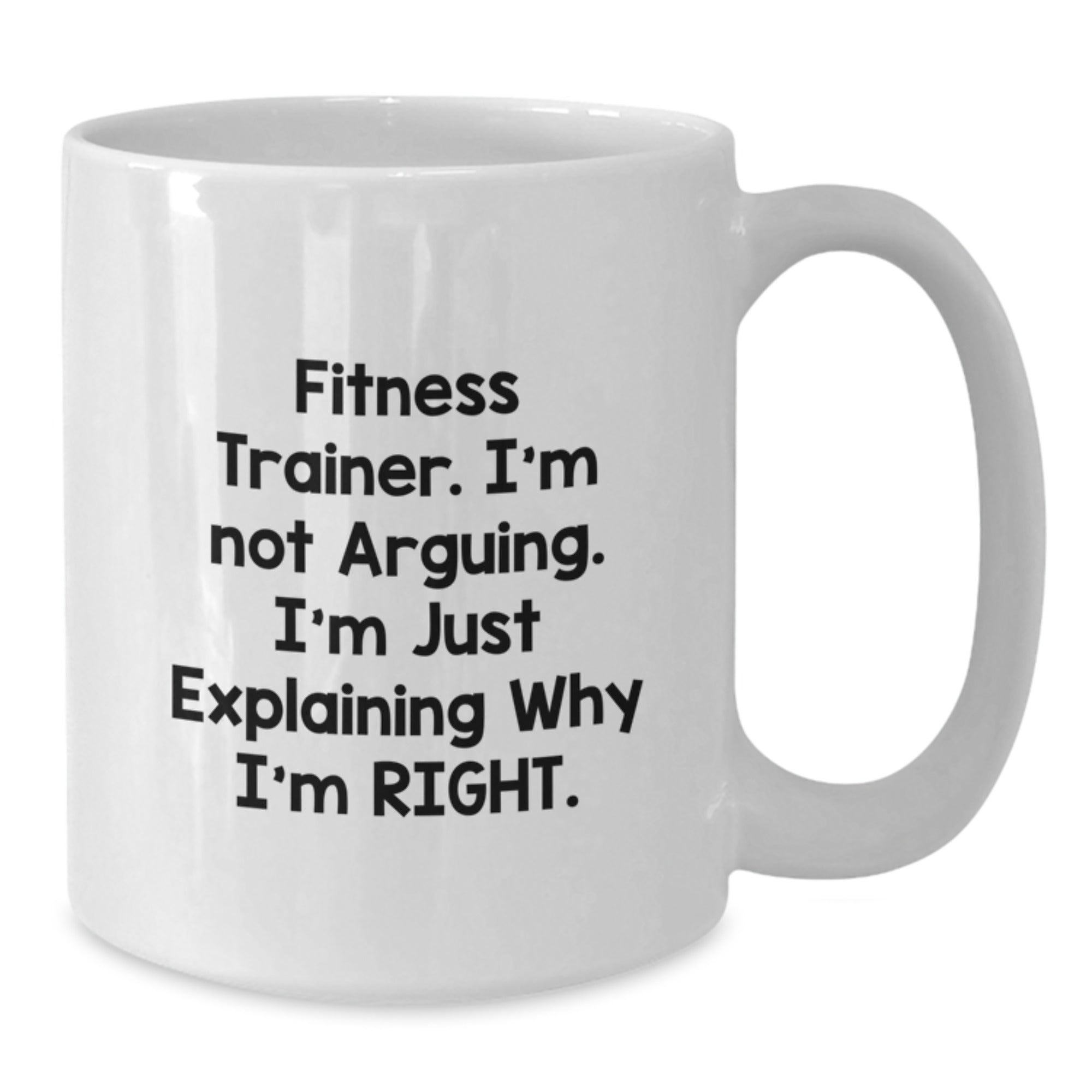 Funny Fitness Trainer Gifts from Friends, White Coffee Mug for Him, Christmas Unique - Additional