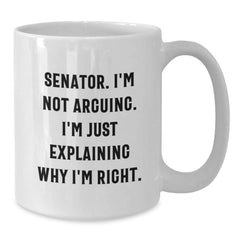 Funny Senator Mugs Gifts for Men Friends Family from Coworkers at Christmas Unique - Additional