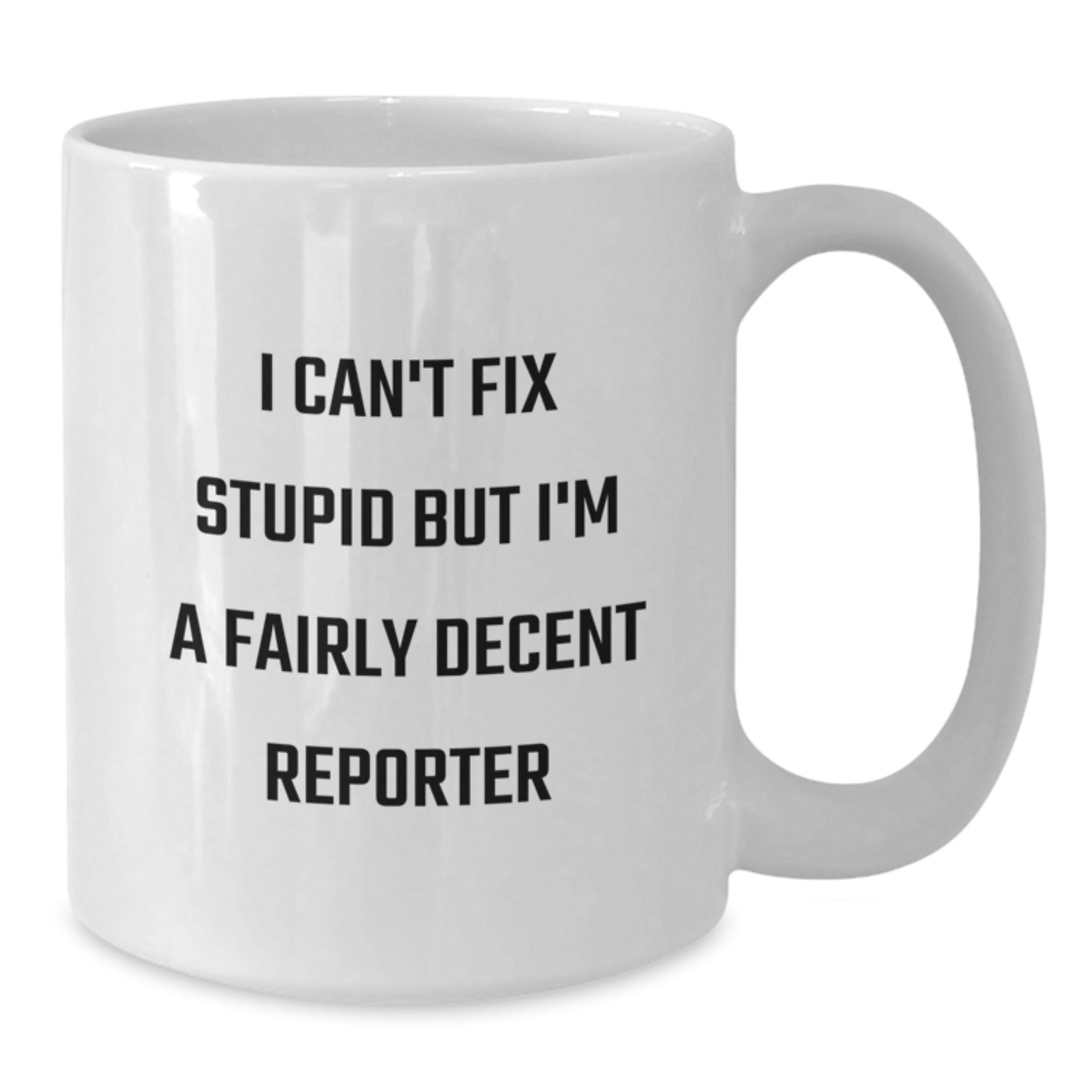 Funny Reporter White Coffee Mugs Gifts for Men Friends Coworkers from Family - Unique Christmas Memorable Present - Additional