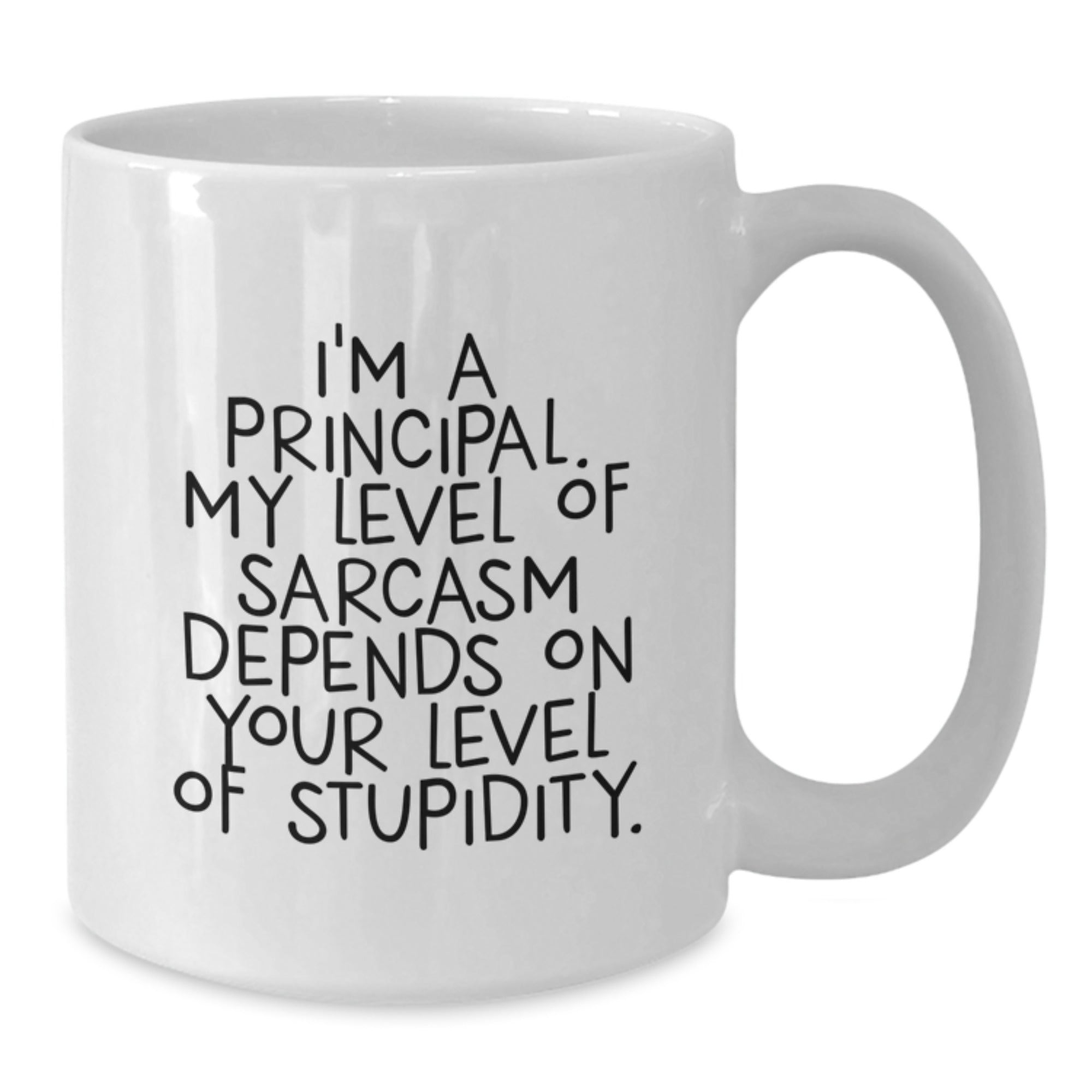 Funny Principal Gifts for Men from Friends and Family, White Coffee Mug, Sarcastic Quote - Perfect for Christmas Unique - Additional