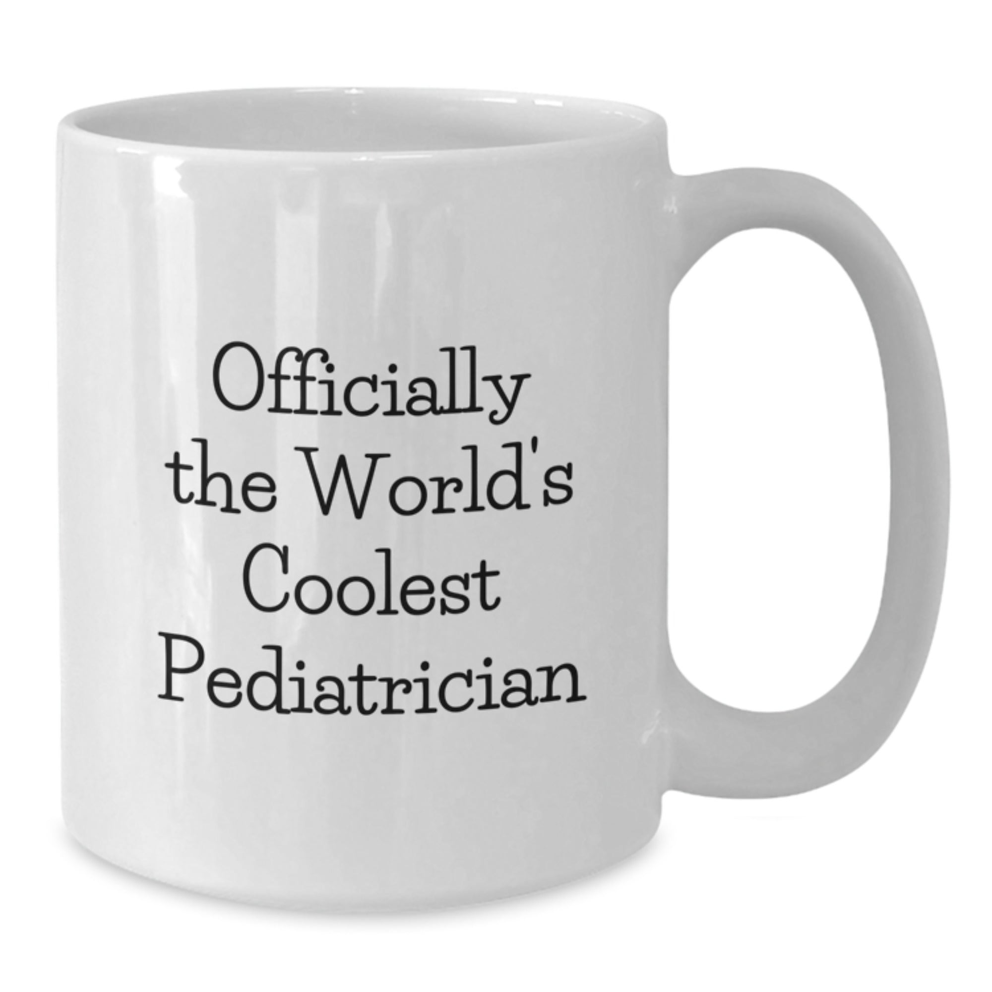 Funny Pediatrician Gifts from Family - 'Officially The World's Coolest Pediatrician' Quote White Coffee Mug for Birthday, Gifts for Men, Women, Coworkers, Family - Additional