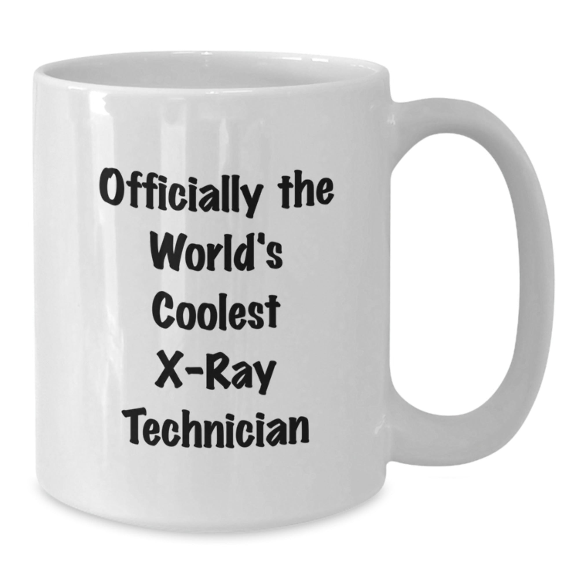 Funny X-Ray Technician Gifts from Friends for Him - Officially The World's Coolest X-ray Technician White Coffee Mug - Unique Christmas Unique Gifts - Additional
