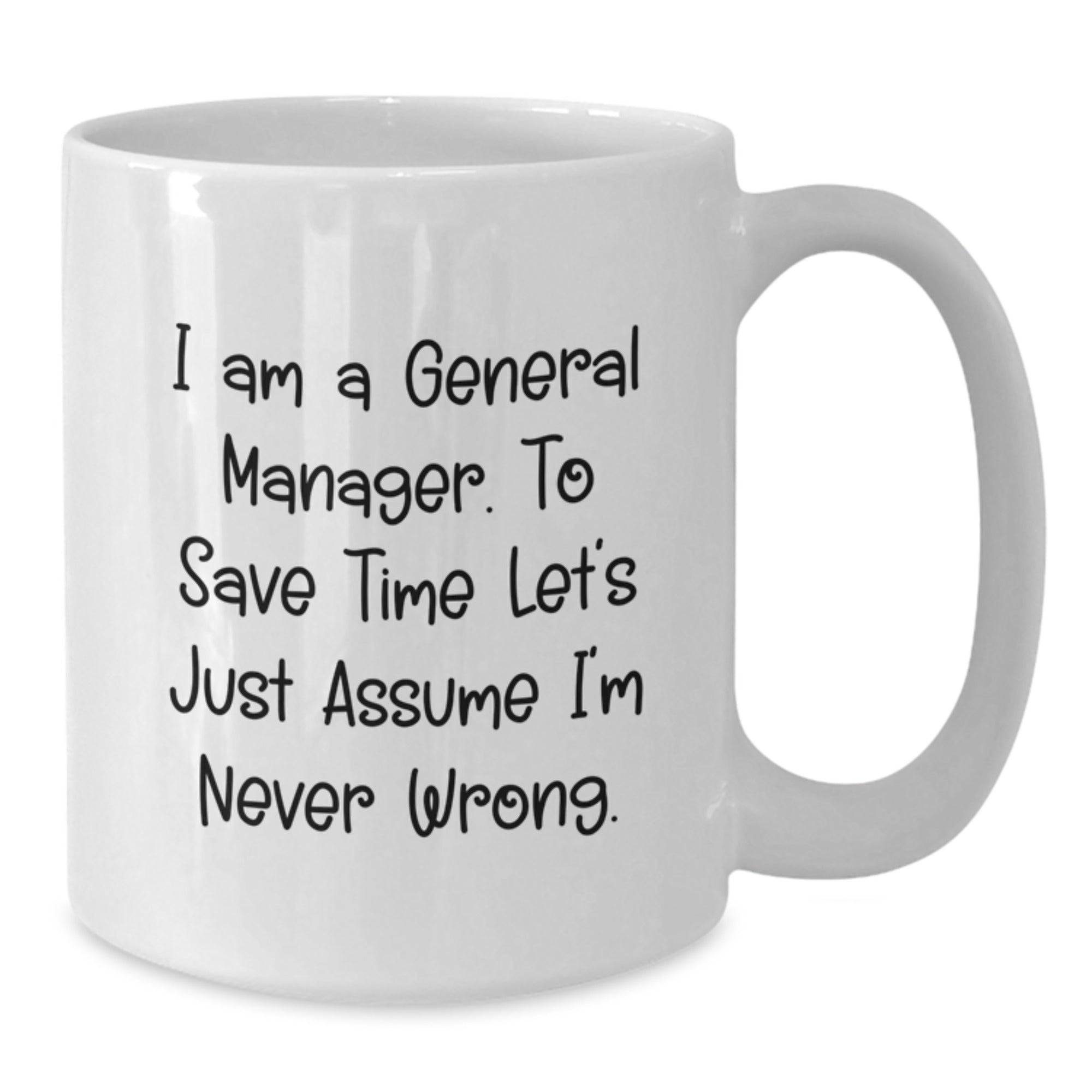 Funny General Manager Gifts from Men, Women, Friends, Coworkers, Family - Unique White Coffee Mug for General Manager, Christmas Unique Gifts - Additional