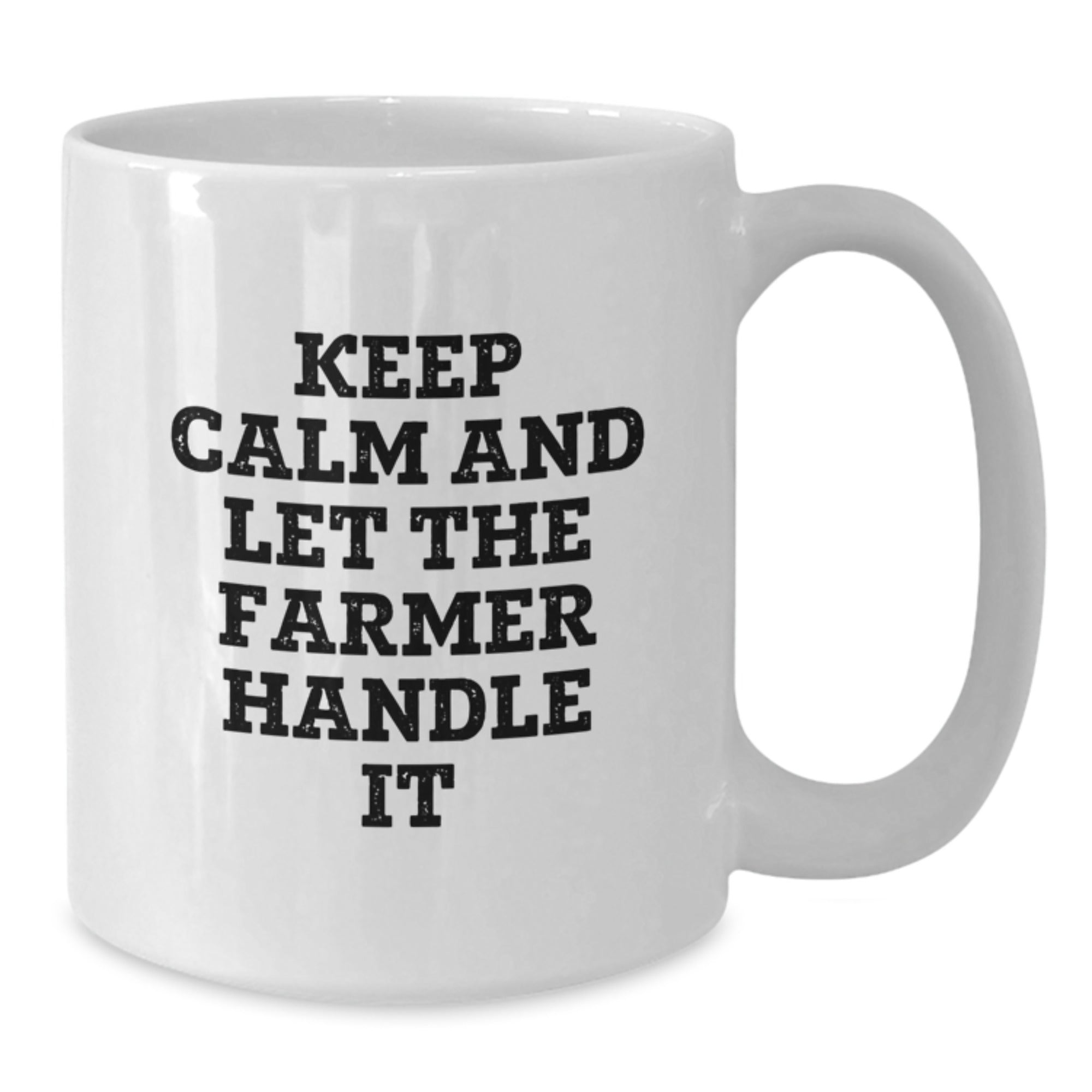 Farmer's Friends Gifts from Family Keep Calm White Coffee Mug, Inspirational Birthday Unique Gifts for Men Women Friends Coworkers - Additional