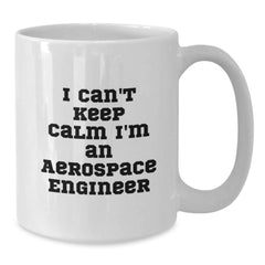 Funny Aerospace Engineer Gifts, I Can't Keep Calm I'm An Aerospace Engineer White Coffee Mug, Birthday Unique Gifts from Friends and Family to Men Women Coworkers - Additional