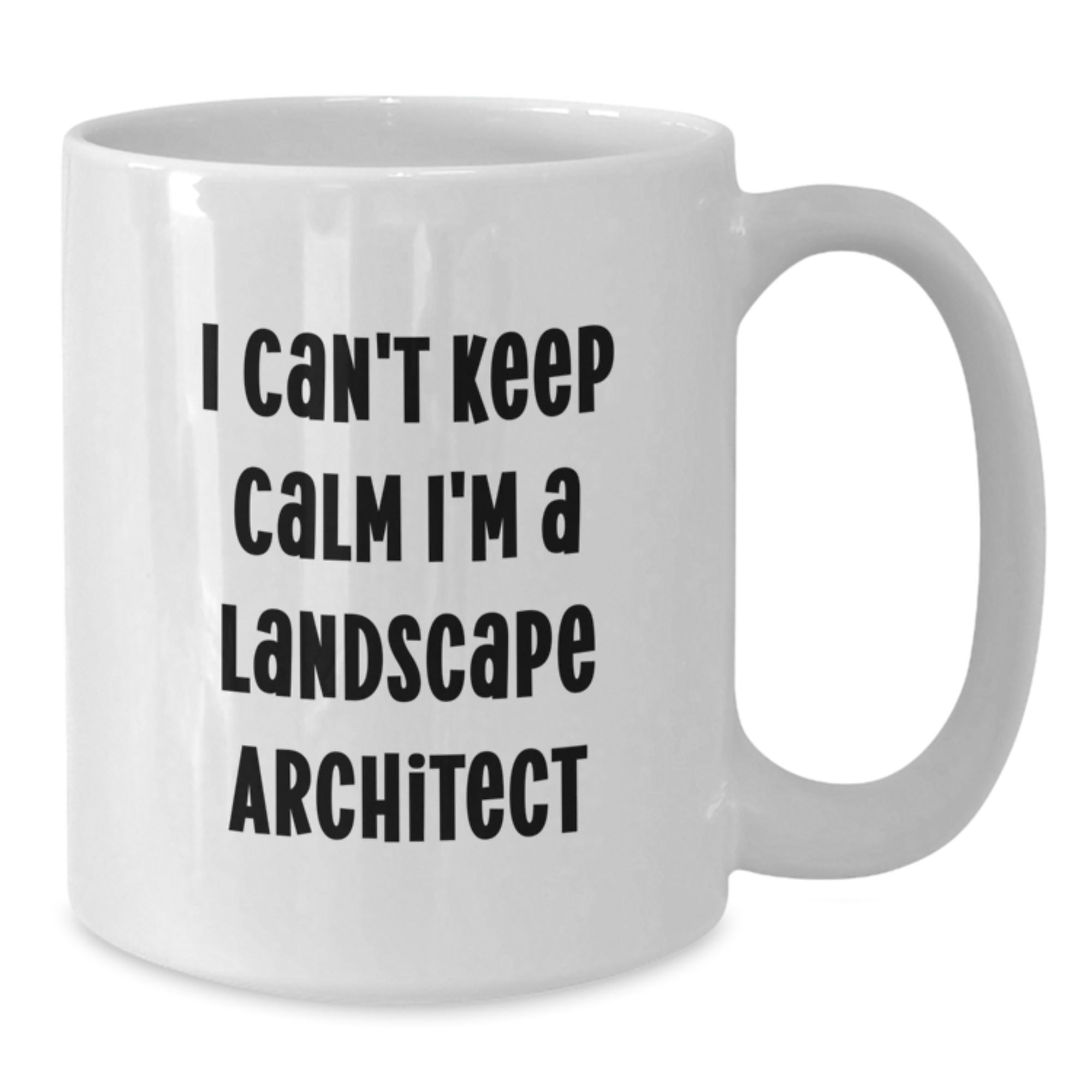 Funny Landscape Architect Gifts from Friends - I Can't Keep Calm I'm A Landscape Architect White Coffee Mug for Christmas Unique Gifts - Additional