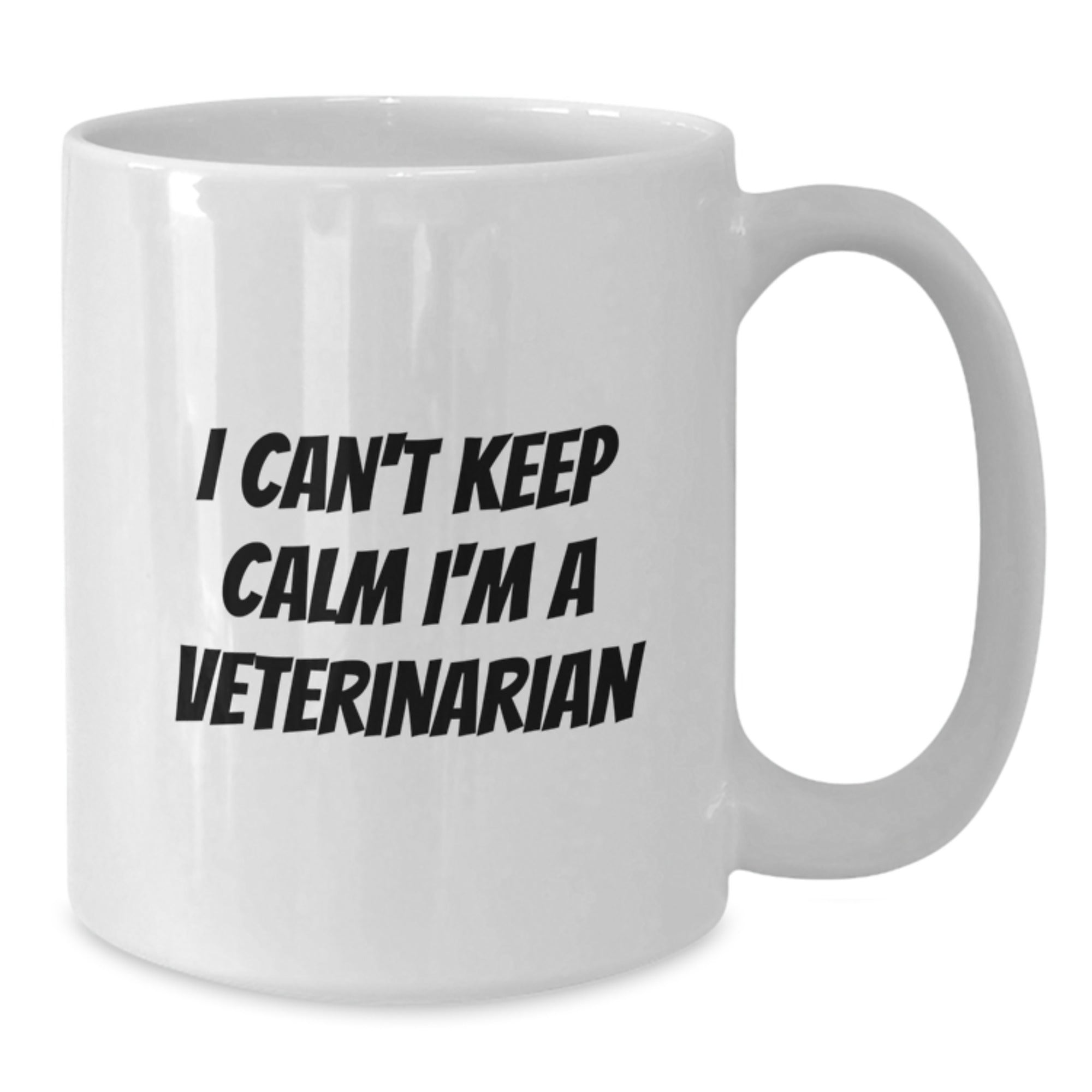 Funny Veterinarian Gifts from Men to Women Friends Coworkers Family - 'I Can't Keep Calm I'm A Veterinarian' White Coffee Mug for Graduation - Additional