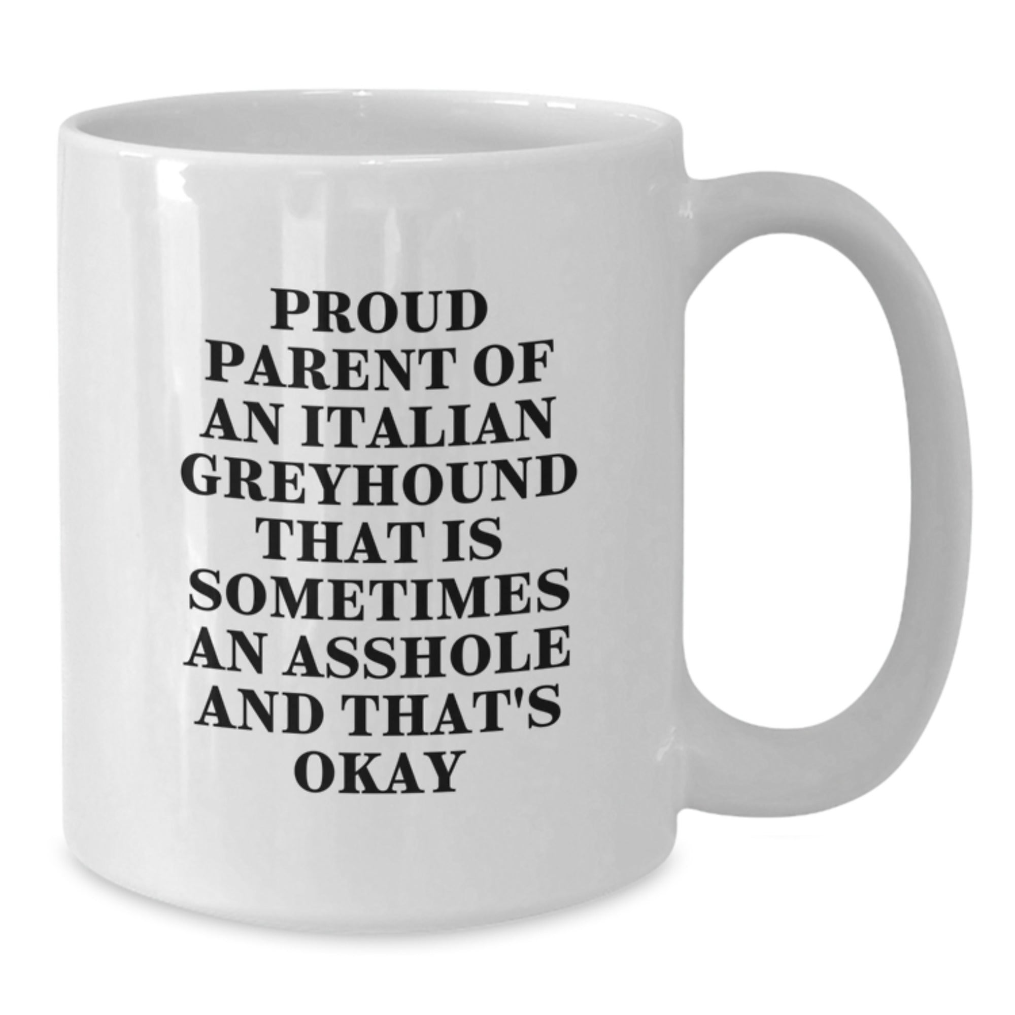 Funny Italian Greyhound Dog Parent Gifts from Women to Italian Greyhound Dog Lover on Birthday Unique Gifts - White Coffee Mug - Proud Parent Quote - Additional