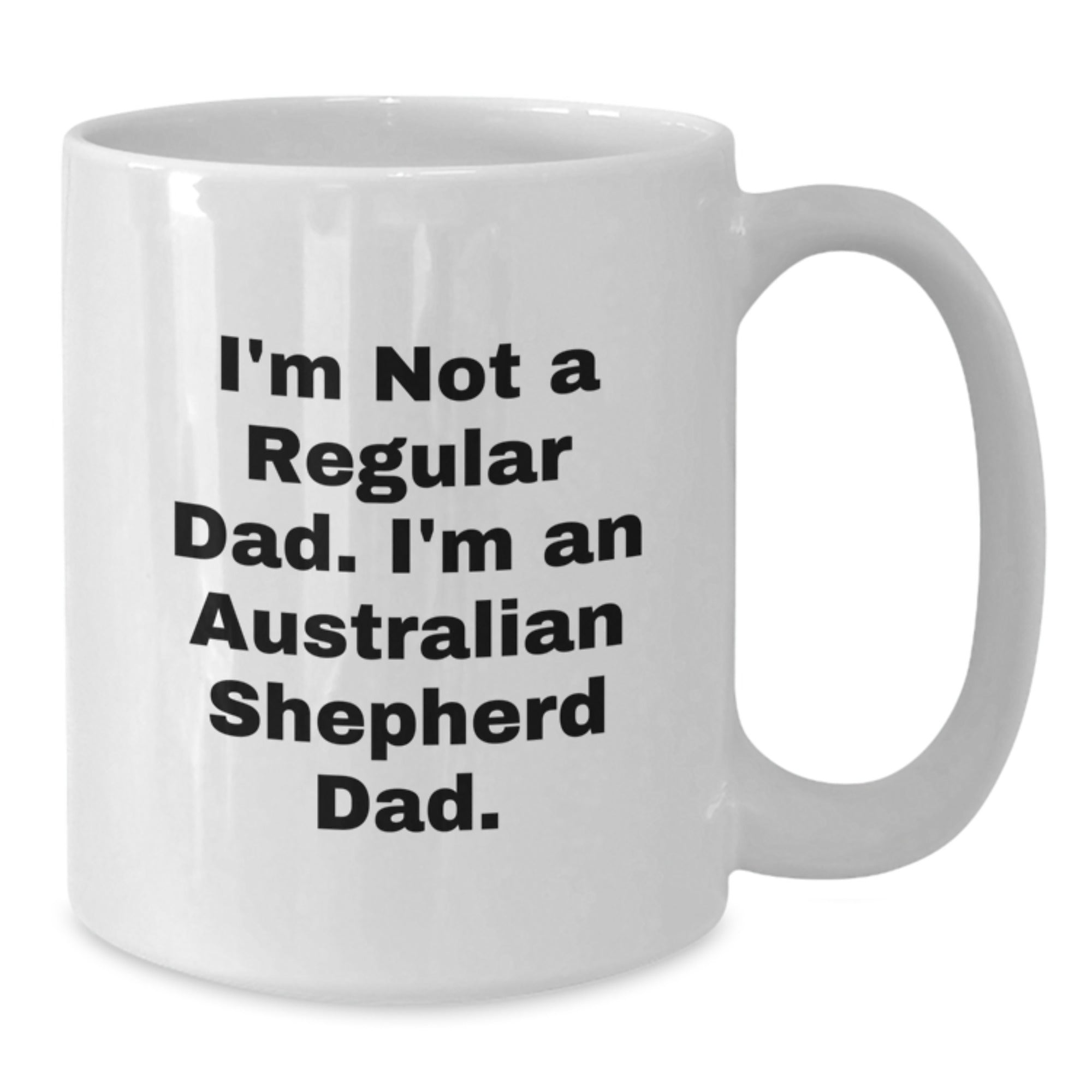 Funny Australian Shepherd Dog Dad Gifts White Christmas Mug for Men Women Friends Coworkers - Additional