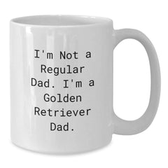 Golden Retriever Dog Funny Gifts from Dad, White Coffee Mug for Golden Retriever Lovers, I'm Not A Regular Dad, Gift for Birthday - Additional