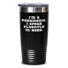 Funny Rescue Worker Gifts for Men - 'I'm A Rescue Worker. I Speak Fluently In genius.' Tumbler, Father's Day Unique Gifts from Family - Main