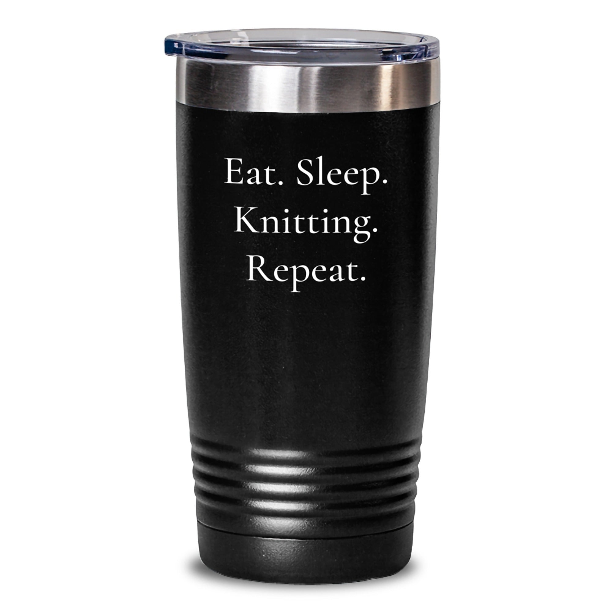 Knitting Enthusiast Gifts from Friends for Knitting Lovers - Eat. Sleep. Knitting. Repeat. Graduation Unique Gifts - Main