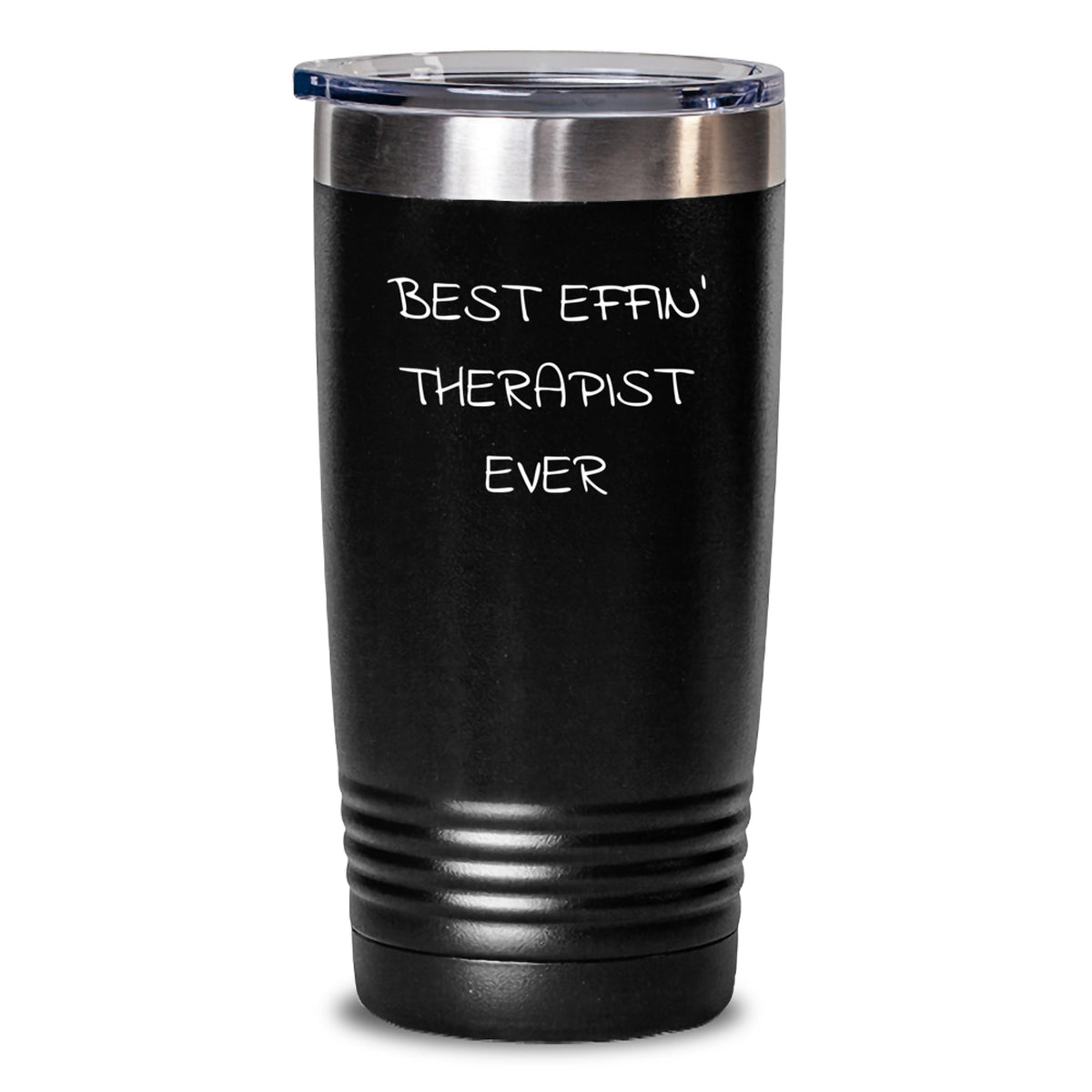 Funny Therapist Gifts, Best Effin' Therapist Ever Tumbler, Graduation Unique Gifts from Friends to Therapist - Main