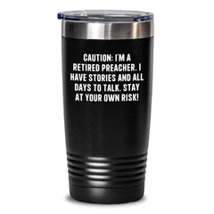 Funny Preacher Gifts - Stay At Your Own Risk! Gifts from Friends to Preacher on Birthday - Tumbler for Men - Main