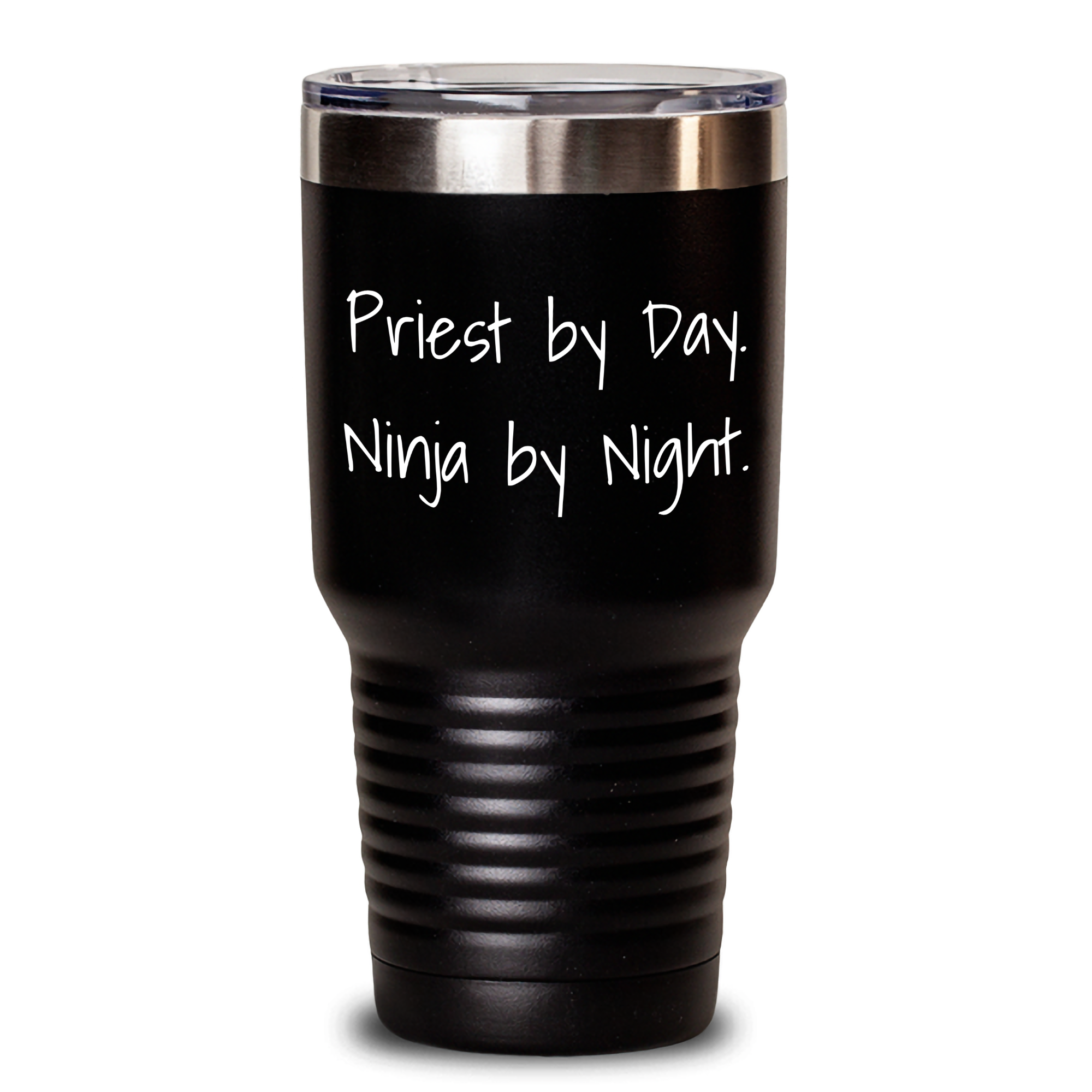 Priest Gifts from Friends, Priest By Day. Ninja By Night. Funny Tumbler for Graduation, Gifts for Priest, 20oz or 30oz Capacity - Main