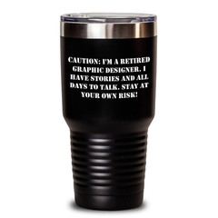 Graphic Designer Gifts from Friends - Funny Quote Tumbler, 20oz or 30oz Capacity, Stainless Steel Powder Coating, Ideal Gift for Graduation - Main