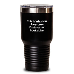 Funny Postmaster Gifts, Postmaster Tumbler for Graduation - 'This Is What An Awesome Postmaster Looks Like' Quote, Gifts from Friends, Family, Coworkers, Gifts for Postmaster - Main