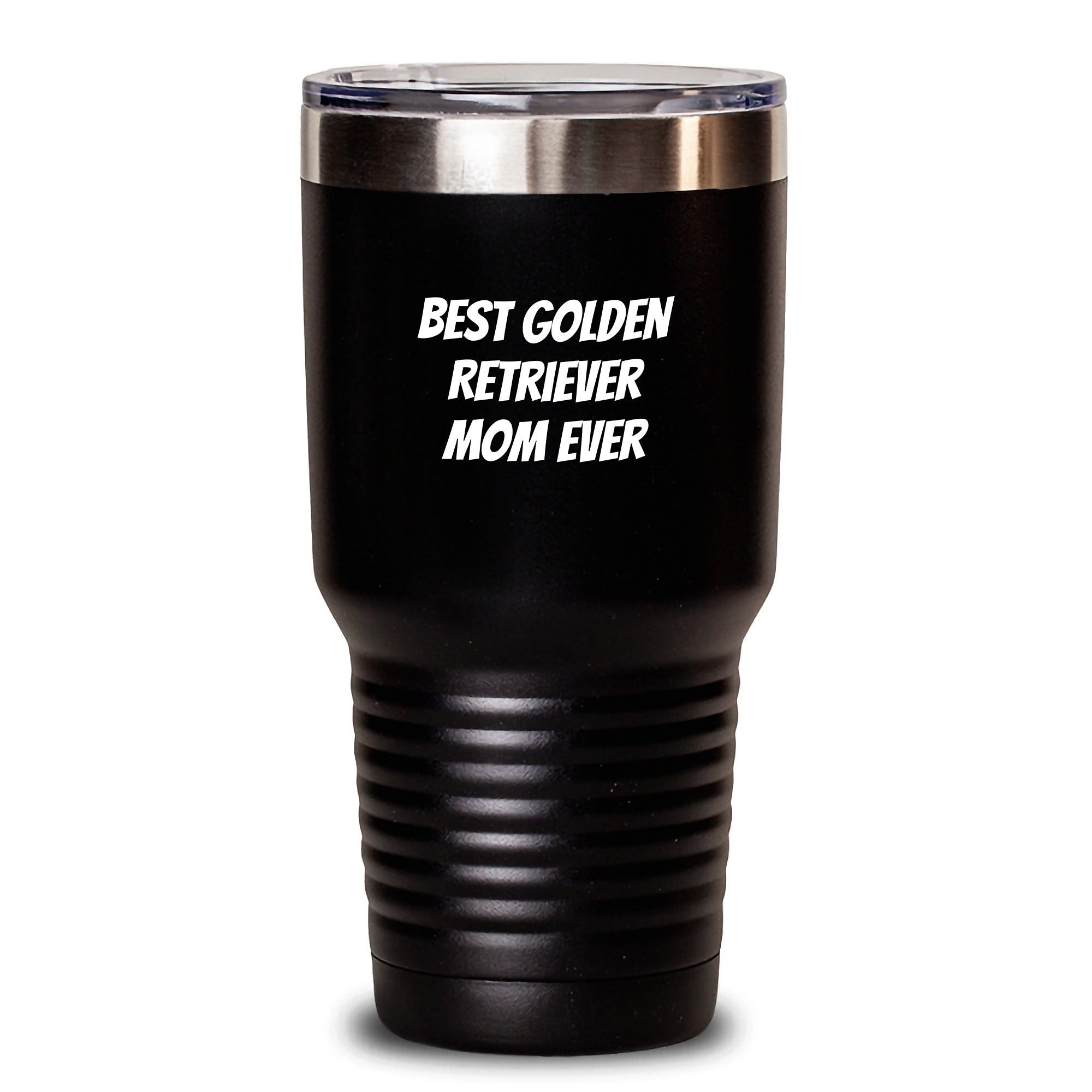 Golden Retriever Dog Lover's Funny Birthday Unique Gift - Best Mom Ever Quote Tumbler, Gifts from Friends and Family for Golden Retriever Enthusiasts, 20oz or 30oz Insulated Tumbler - Main