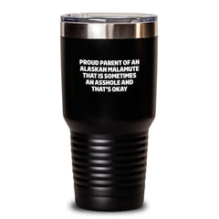 Alaskan Malamute Dog Lover Gifts from Friends for Men Valentine's Unique Tumbler Proud Parent Quote Funny - Main
