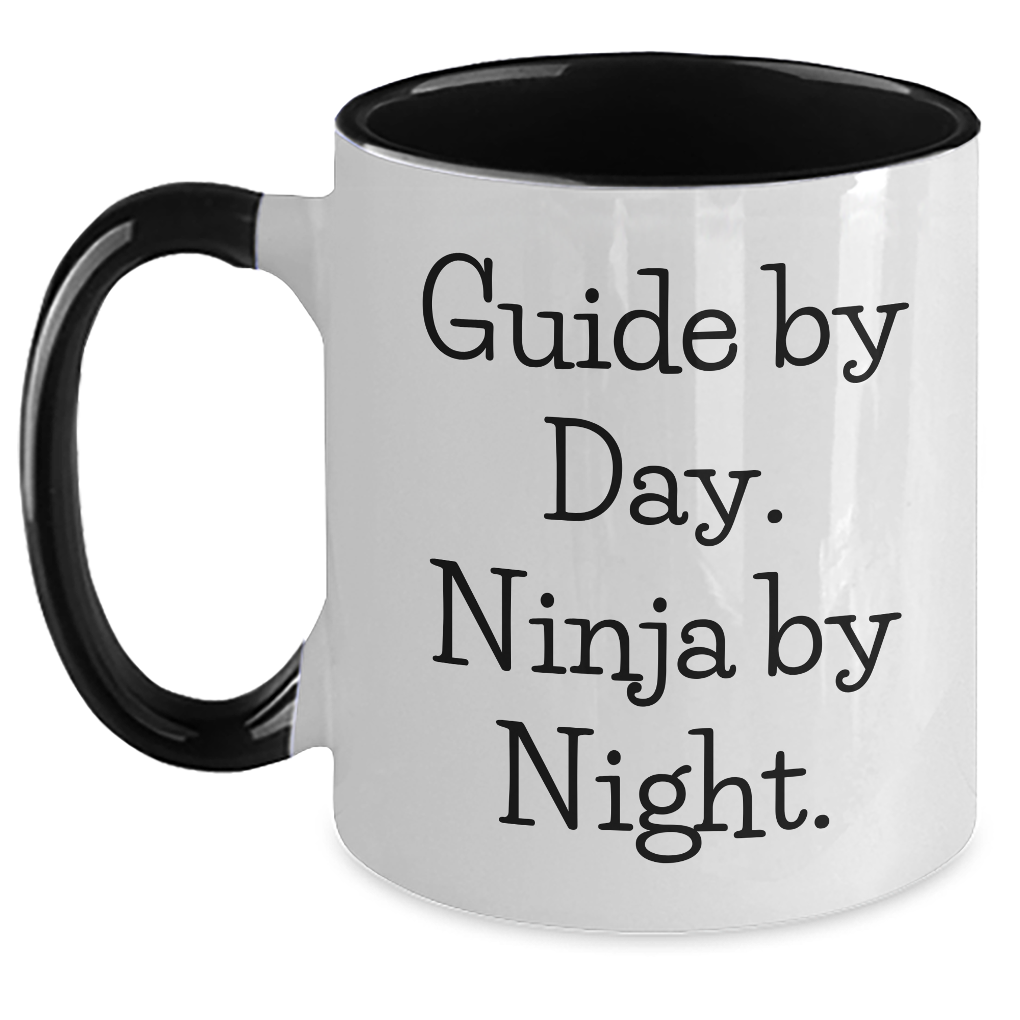 Guide Gifts from Men - Funny Two Tone Coffee Mug, Black and White, Red and White, Navy and White, Pink and White Options - Perfect for Guide Enthusiasts, Father's Day Unique Gifts - Main