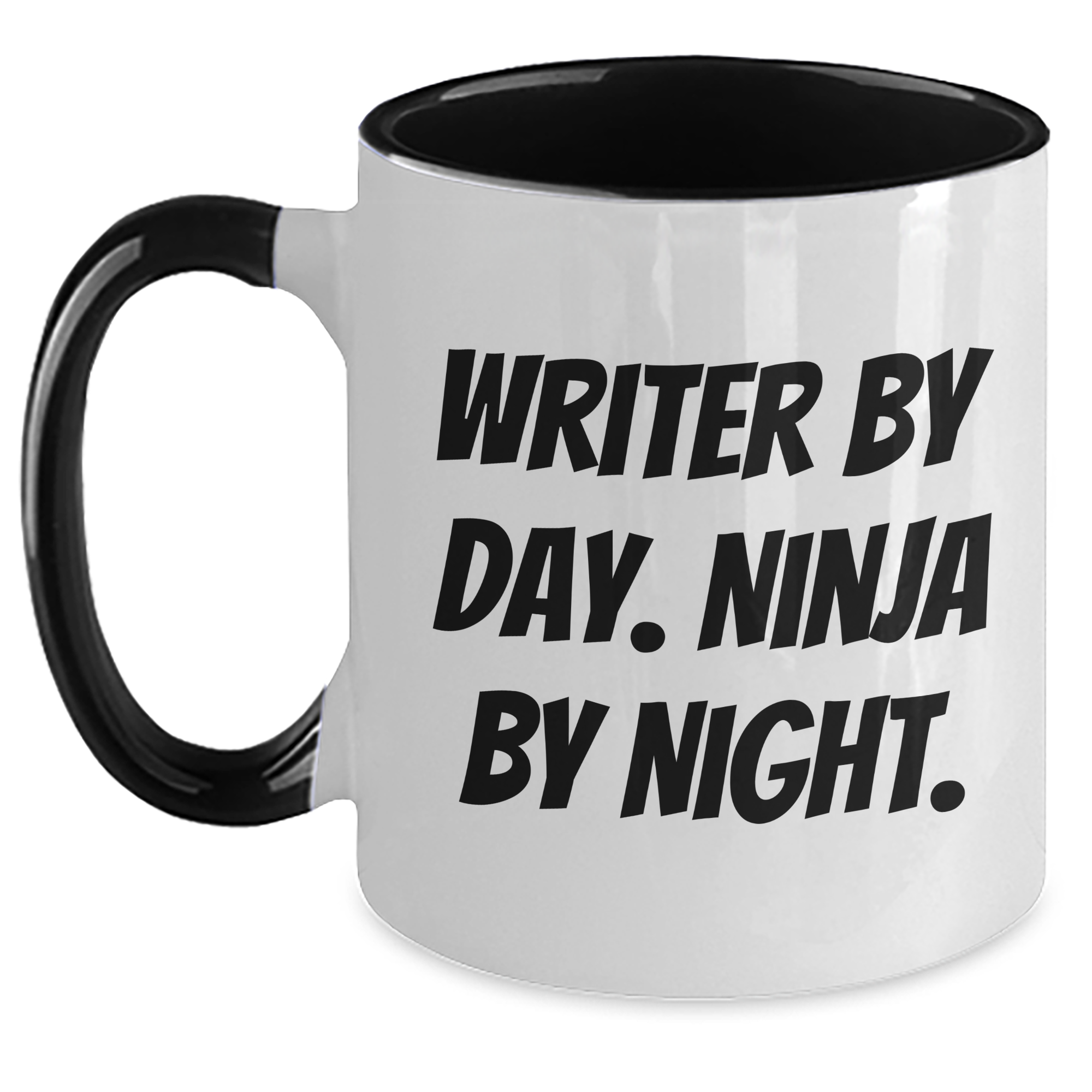 Funny Writer Gifts from Men, Unique Two Tone Coffee Mugs for Writer by Day, Ninja By Night, Father's Day Unique Gifts - Main