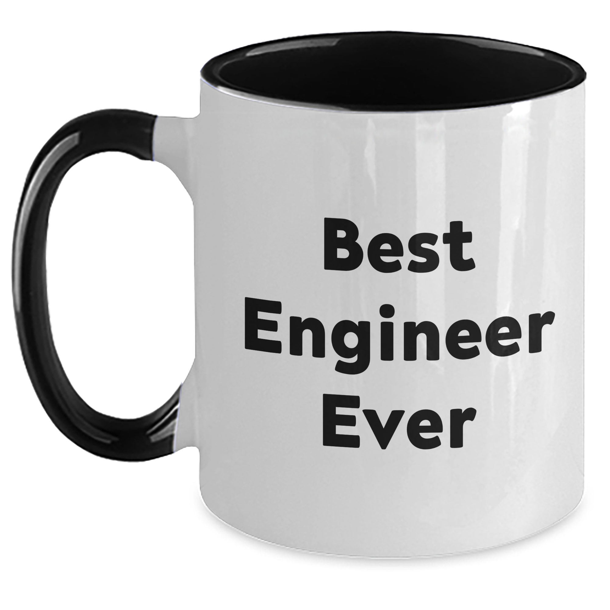 Funny Engineer Gifts from Friends and Family - Best Engineer Ever Two Tone Coffee Mug for Graduation - Main